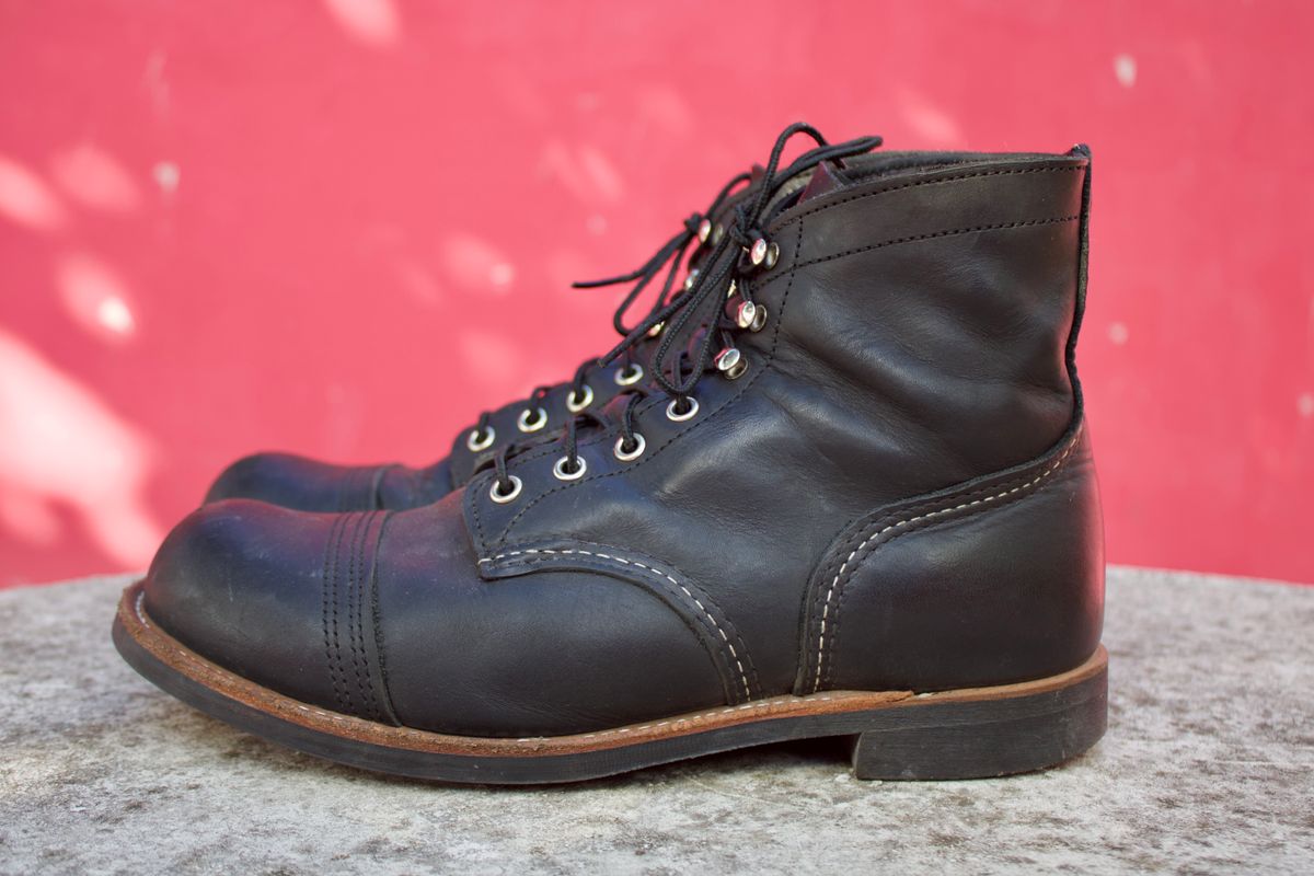 Photo by TangibleLily929 on December 1, 2025 of the Redwing Iron Ranger #8084 in Black Harness Leather.
