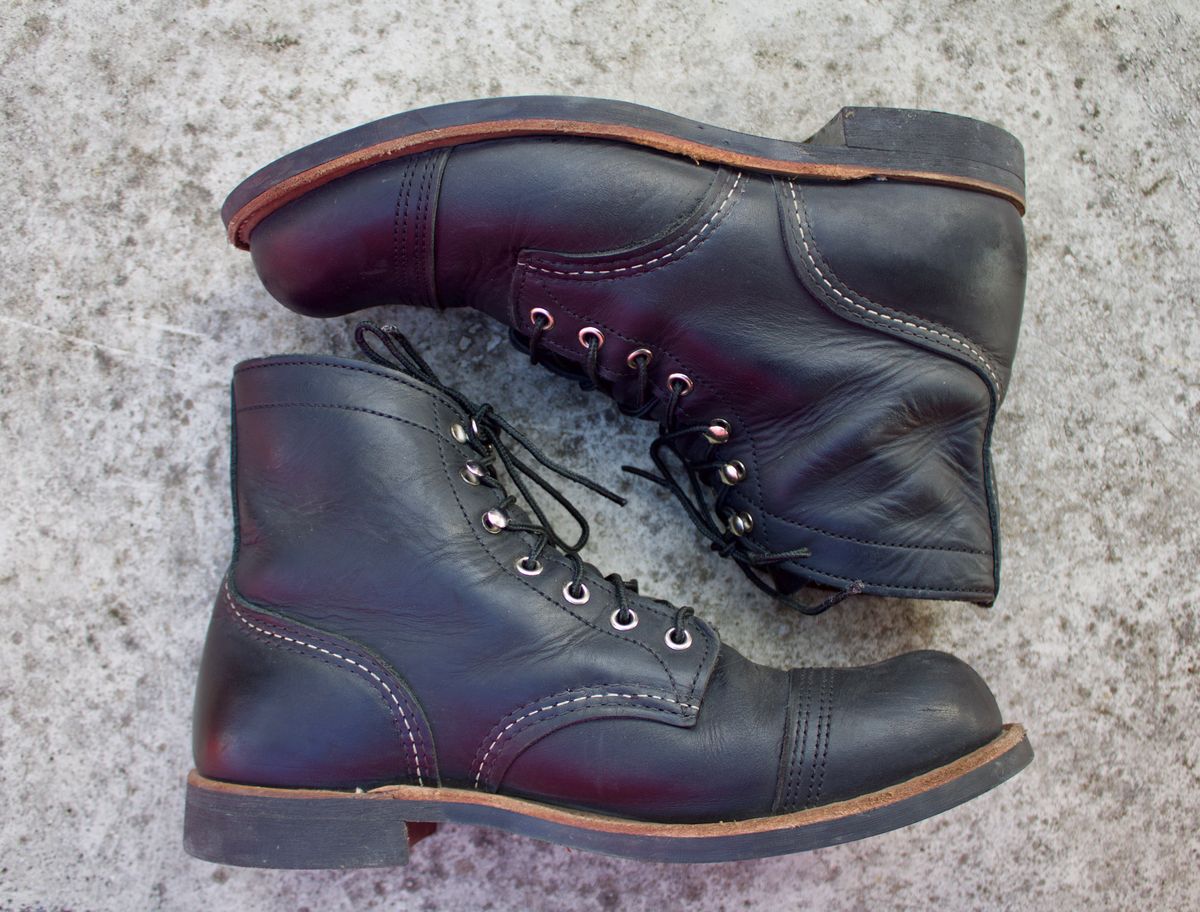 Photo by TangibleLily929 on December 1, 2025 of the Redwing Iron Ranger #8084 in Black Harness Leather.