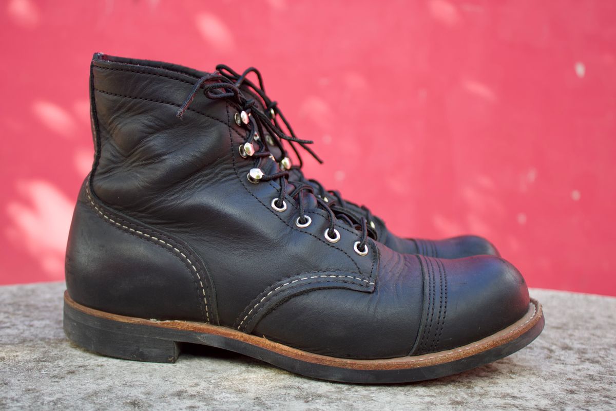 Photo by TangibleLily929 on December 1, 2025 of the Redwing Iron Ranger #8084 in Black Harness Leather.