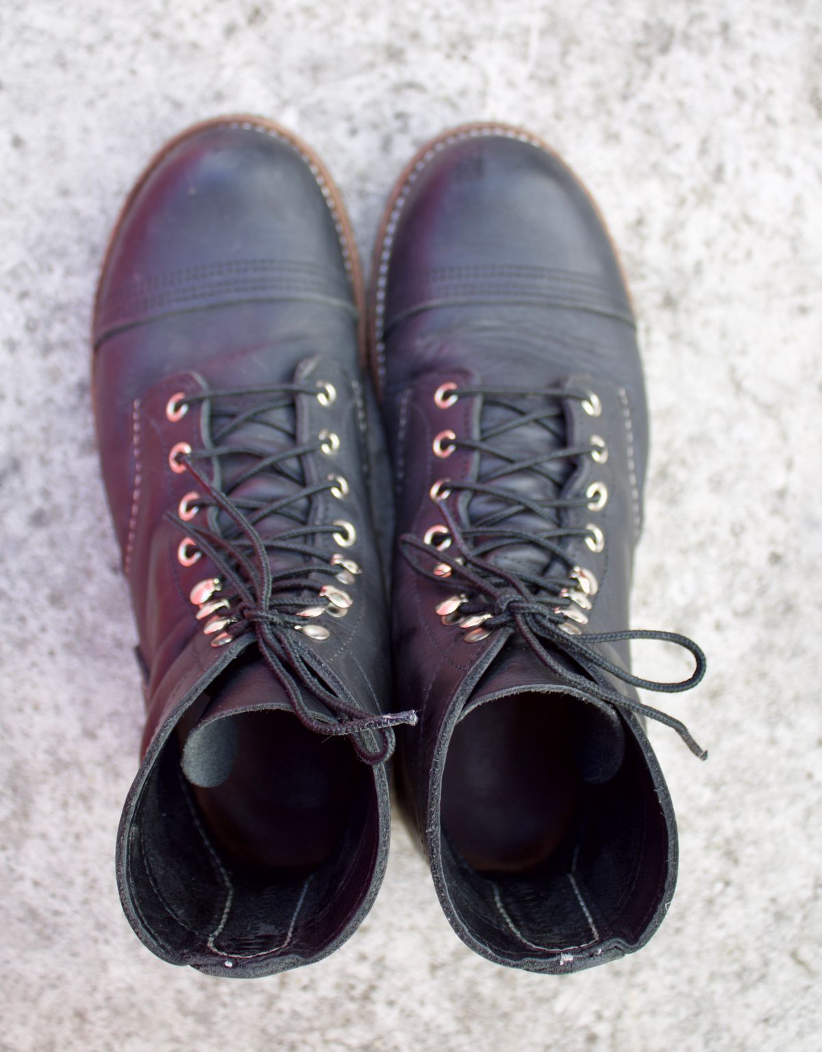 Photo by TangibleLily929 on December 1, 2025 of the Redwing Iron Ranger #8084 in Black Harness Leather.