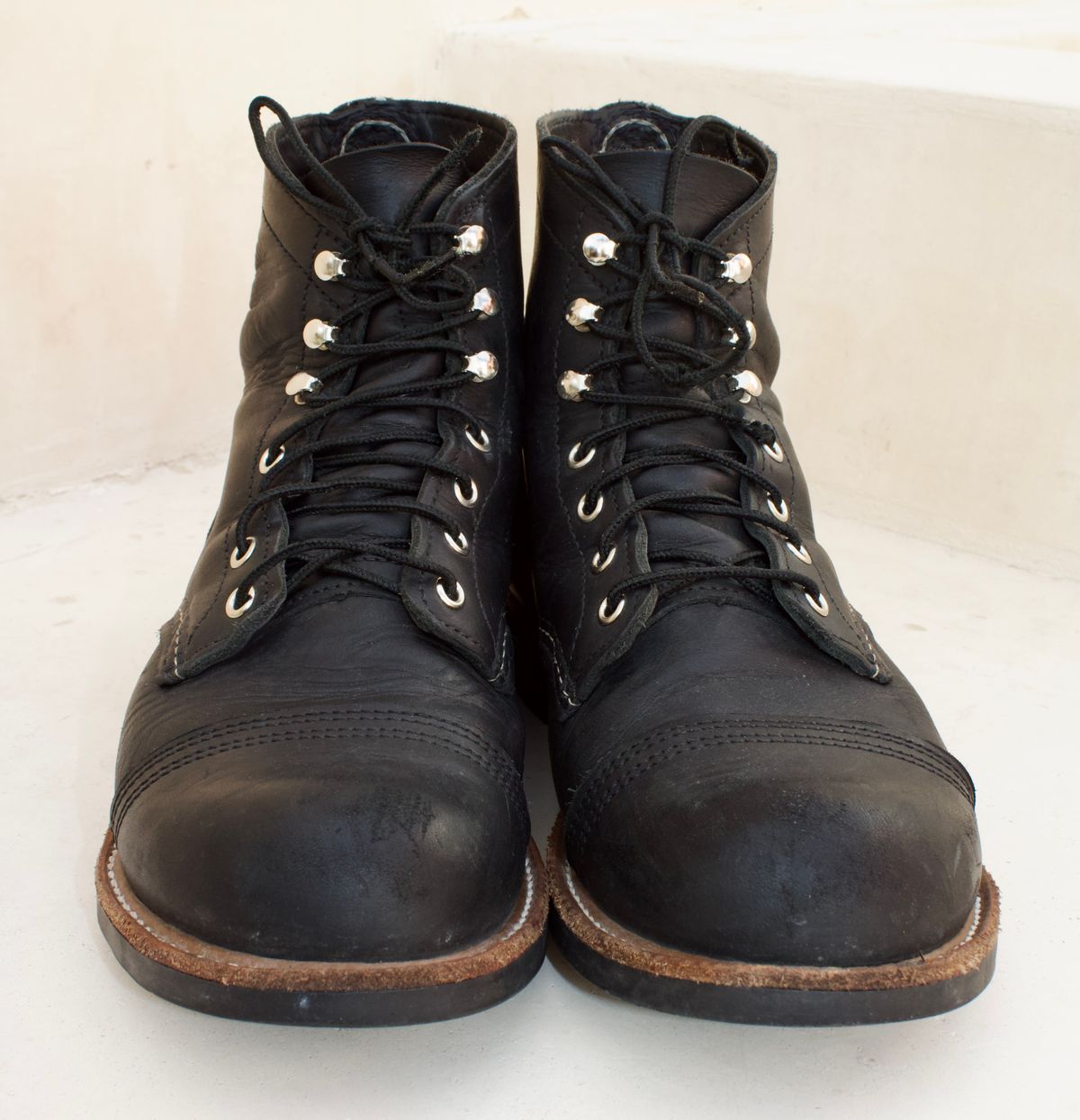 Photo by TangibleLily929 on January 2, 2026 of the Redwing Iron Ranger #8084 in Black Harness Leather.