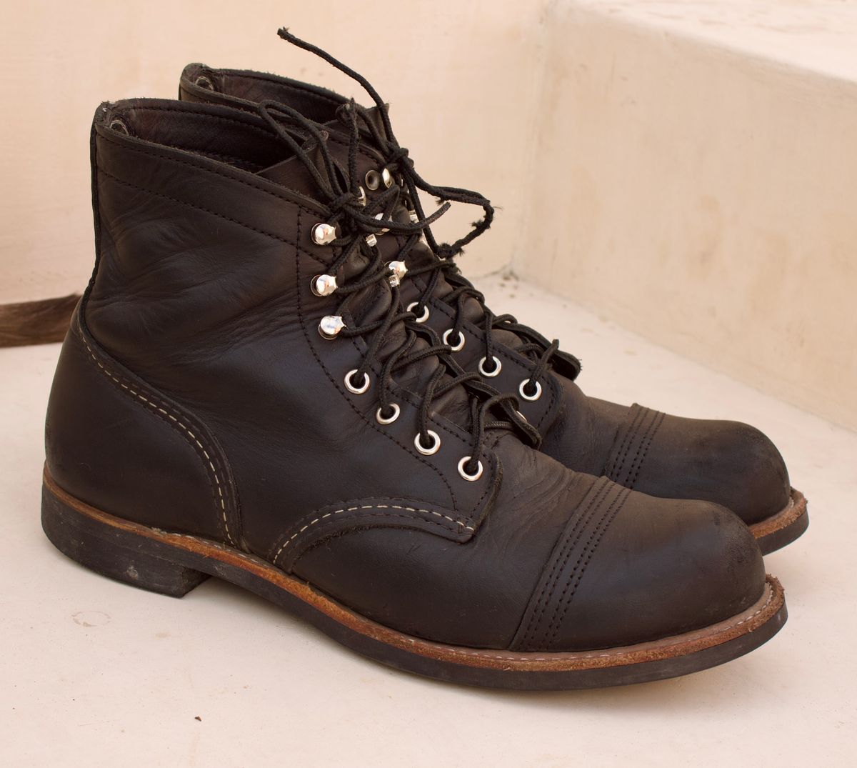 Photo by TangibleLily929 on January 2, 2026 of the Redwing Iron Ranger #8084 in Black Harness Leather.