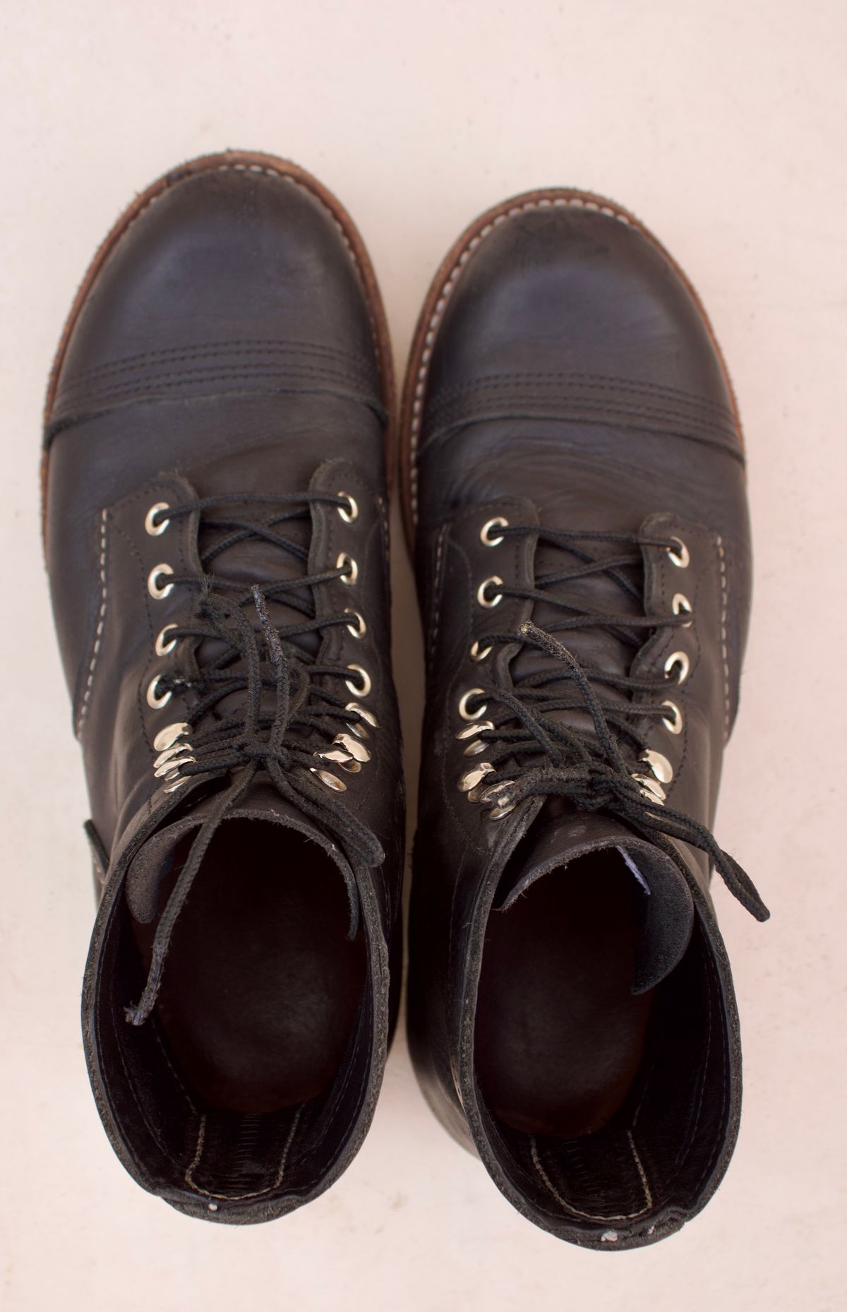 Photo by TangibleLily929 on January 2, 2026 of the Redwing Iron Ranger #8084 in Black Harness Leather.