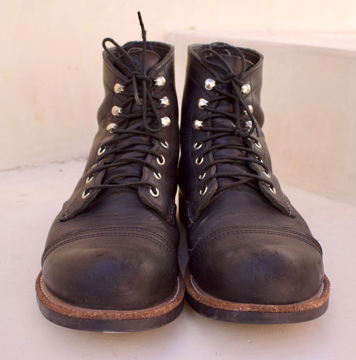 Photo by TangibleLily929 on February 4, 2026 of the Redwing Iron Ranger #8084 in Black Harness Leather.