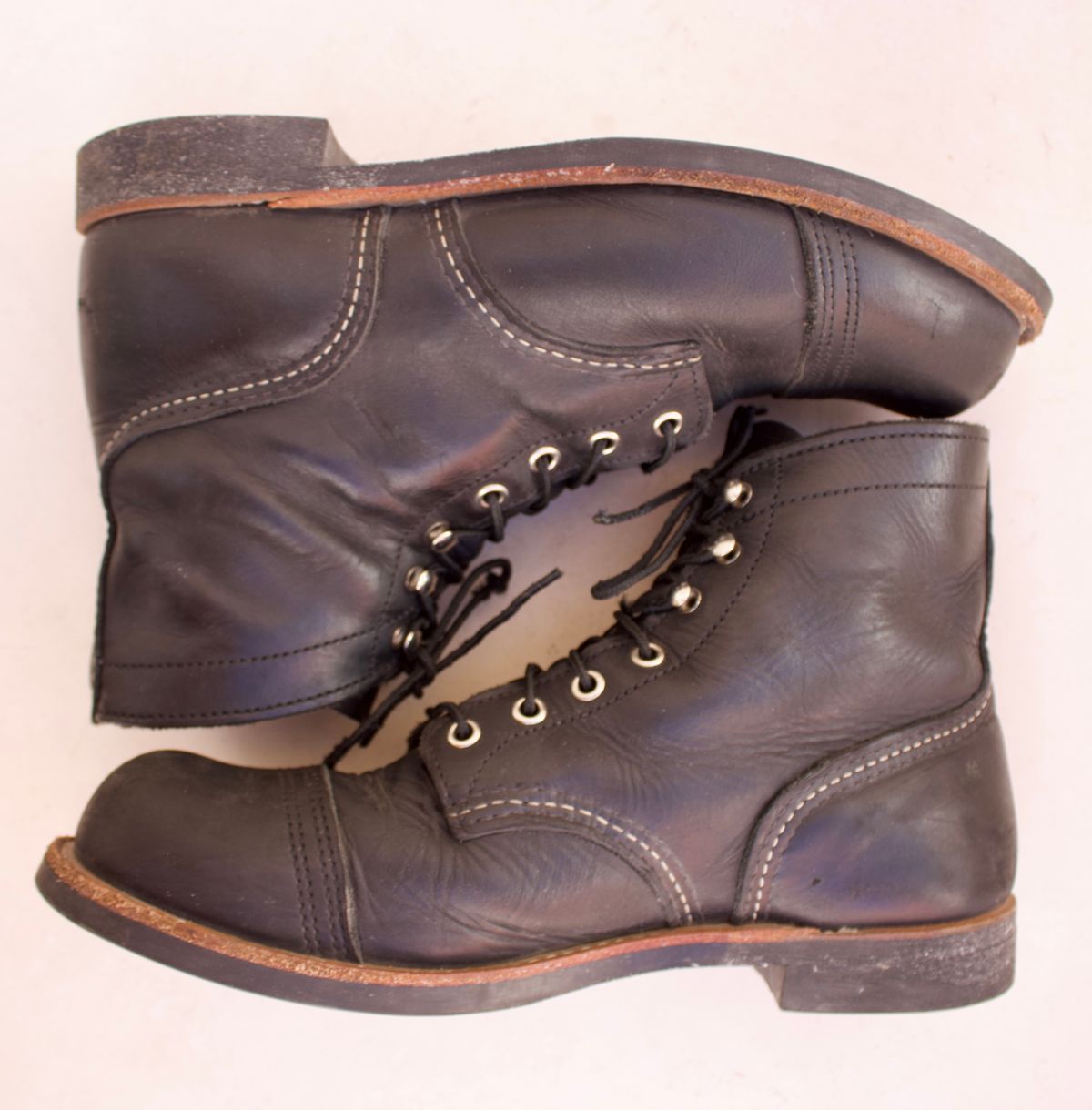 Photo by TangibleLily929 on February 4, 2026 of the Redwing Iron Ranger #8084 in Black Harness Leather.