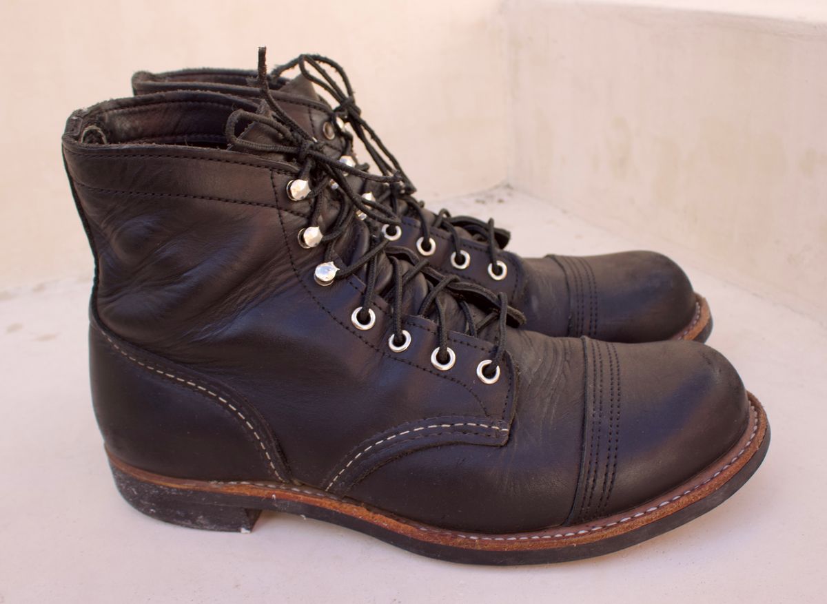 Photo by TangibleLily929 on February 4, 2026 of the Redwing Iron Ranger #8084 in Black Harness Leather.