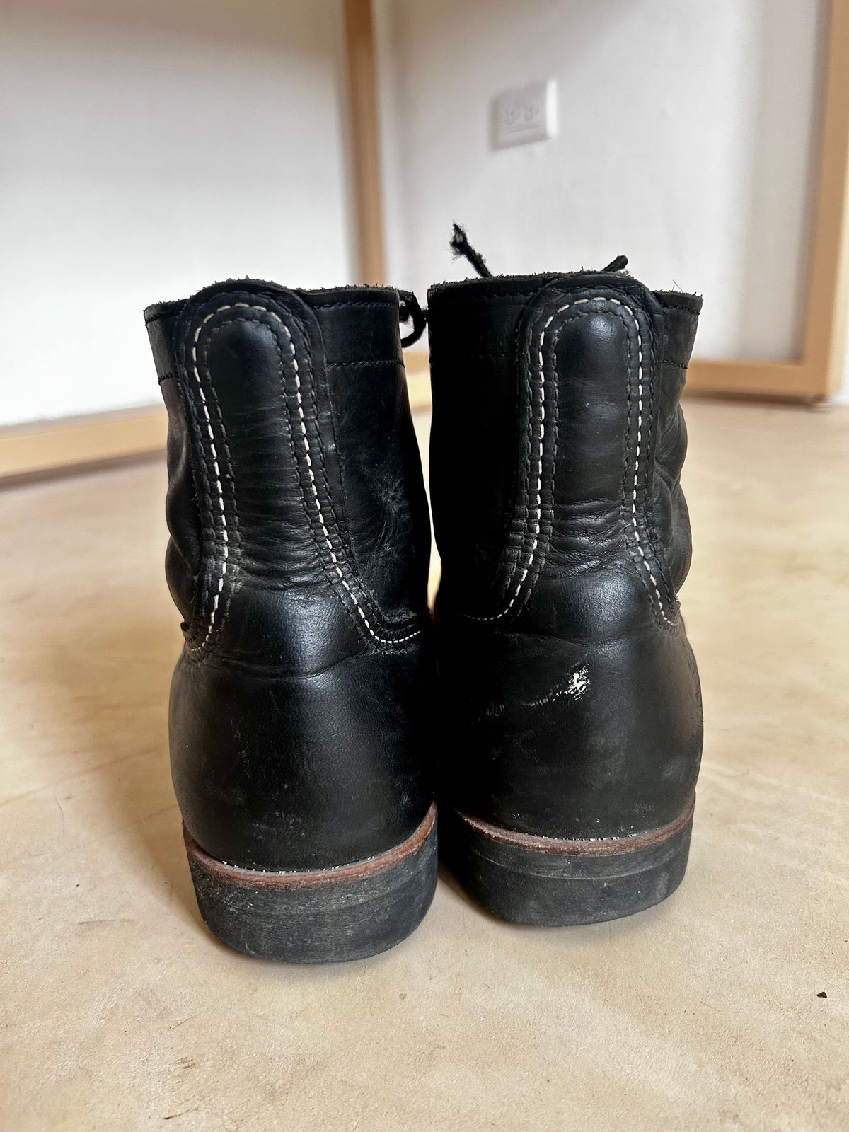 Photo by TangibleLily929 on March 5, 2026 of the Redwing Iron Ranger #8084 in Black Harness Leather.