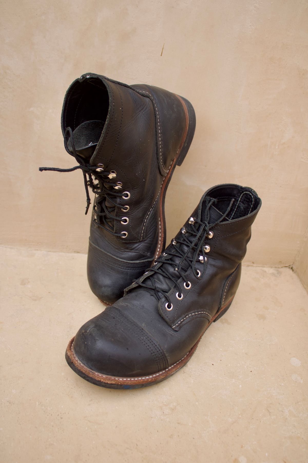 Photo by TangibleLily929 on April 2, 2026 of the Redwing Iron Ranger #8084 in Black Harness Leather.