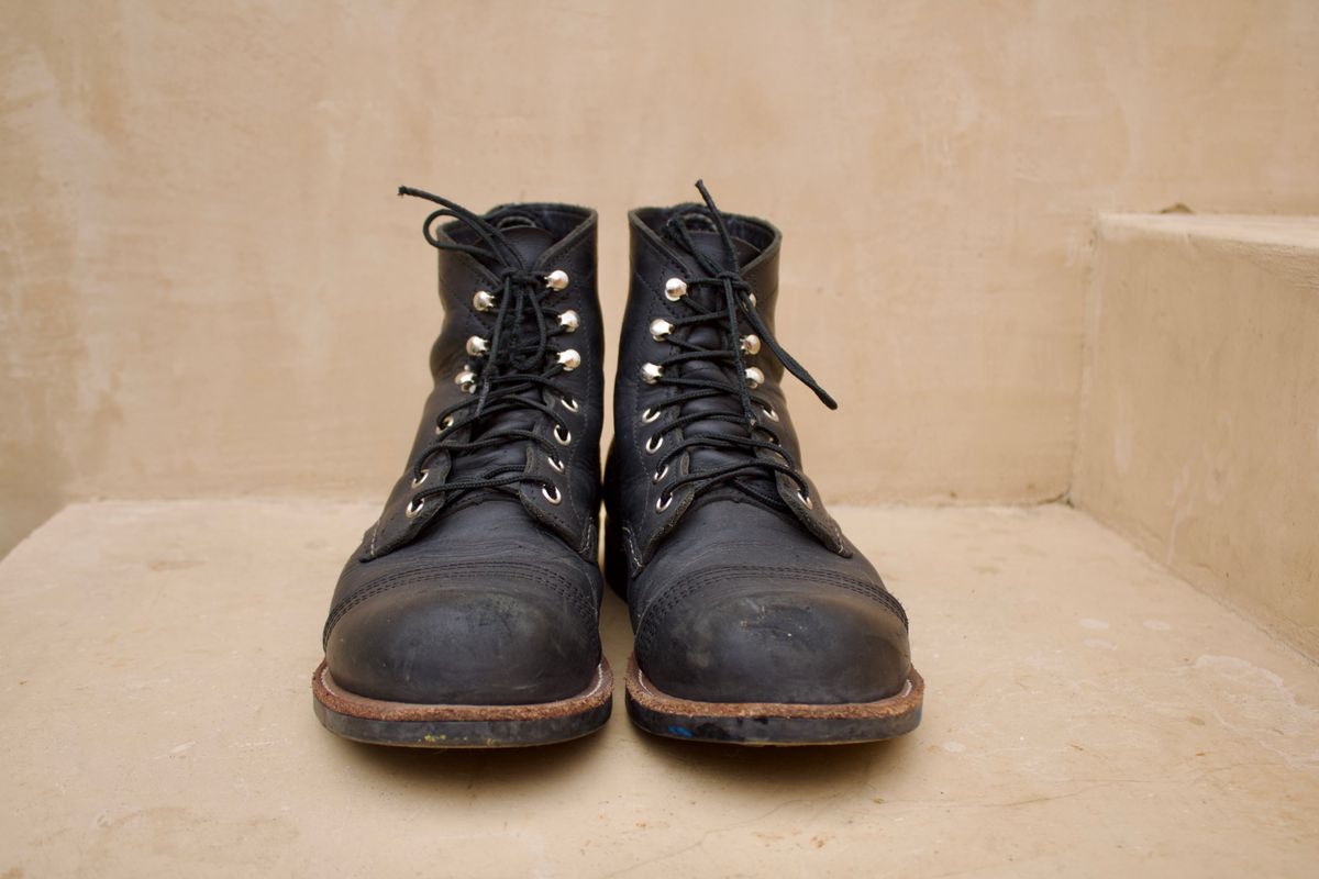 Photo by TangibleLily929 on April 2, 2026 of the Redwing Iron Ranger #8084 in Black Harness Leather.