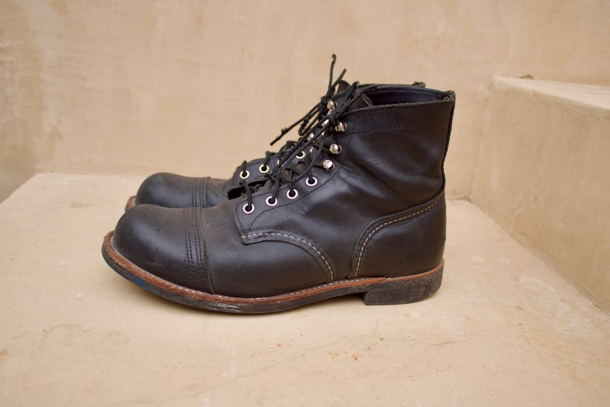 Photo by TangibleLily929 on April 2, 2026 of the Redwing Iron Ranger #8084 in Black Harness Leather.
