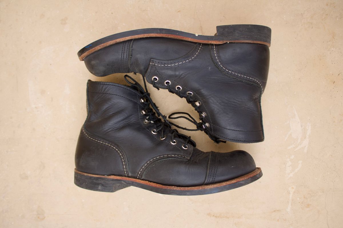 Photo by TangibleLily929 on April 2, 2026 of the Redwing Iron Ranger #8084 in Black Harness Leather.