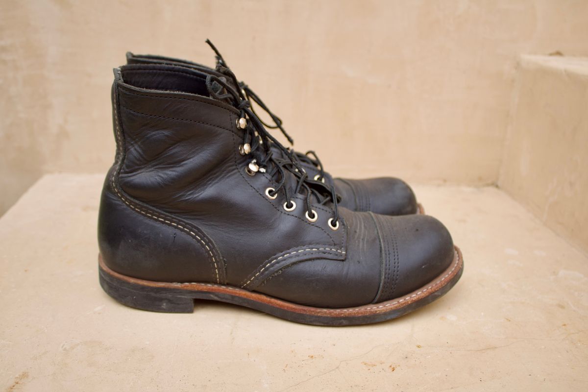 Photo by TangibleLily929 on April 2, 2026 of the Redwing Iron Ranger #8084 in Black Harness Leather.