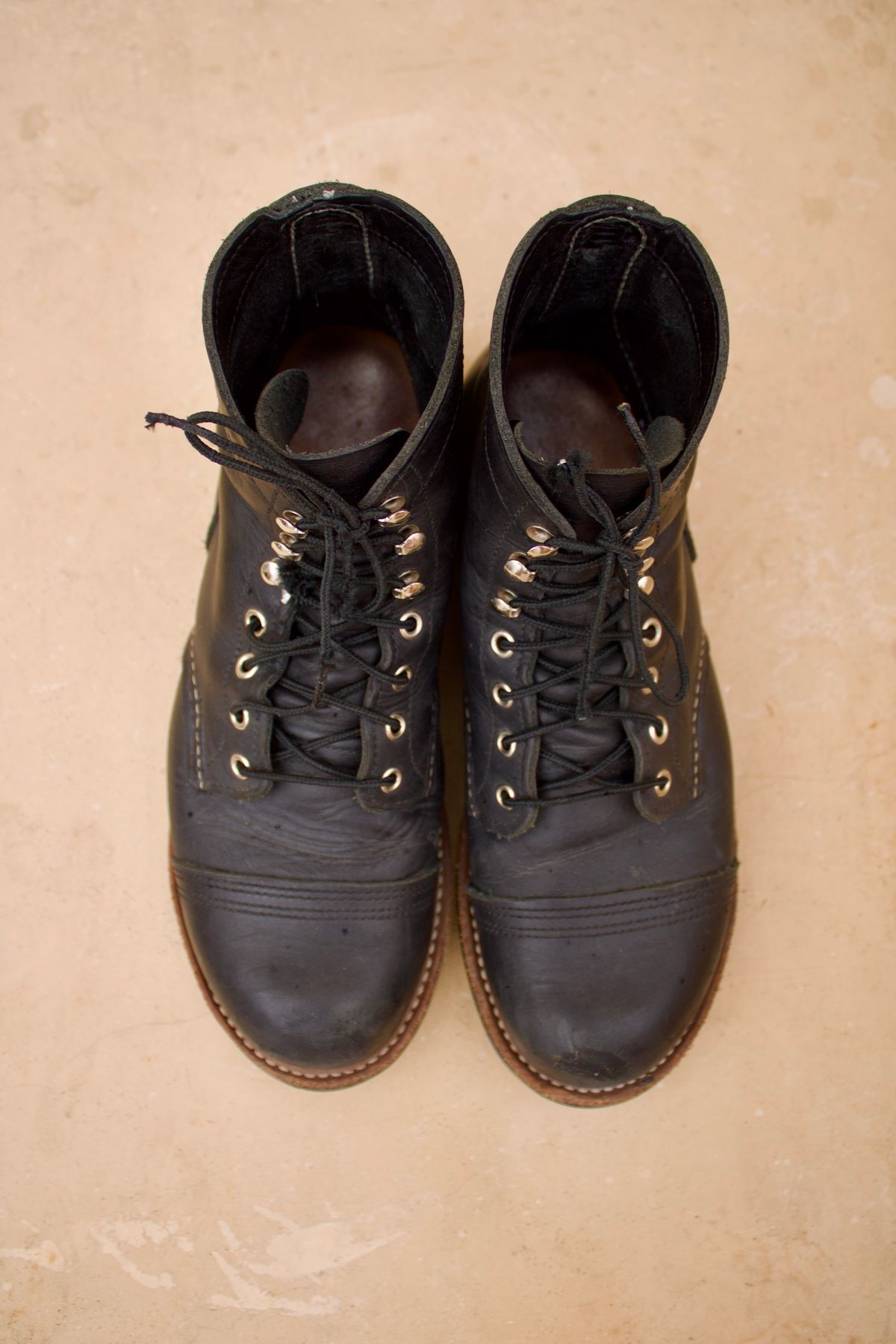 Photo by TangibleLily929 on April 2, 2026 of the Redwing Iron Ranger #8084 in Black Harness Leather.