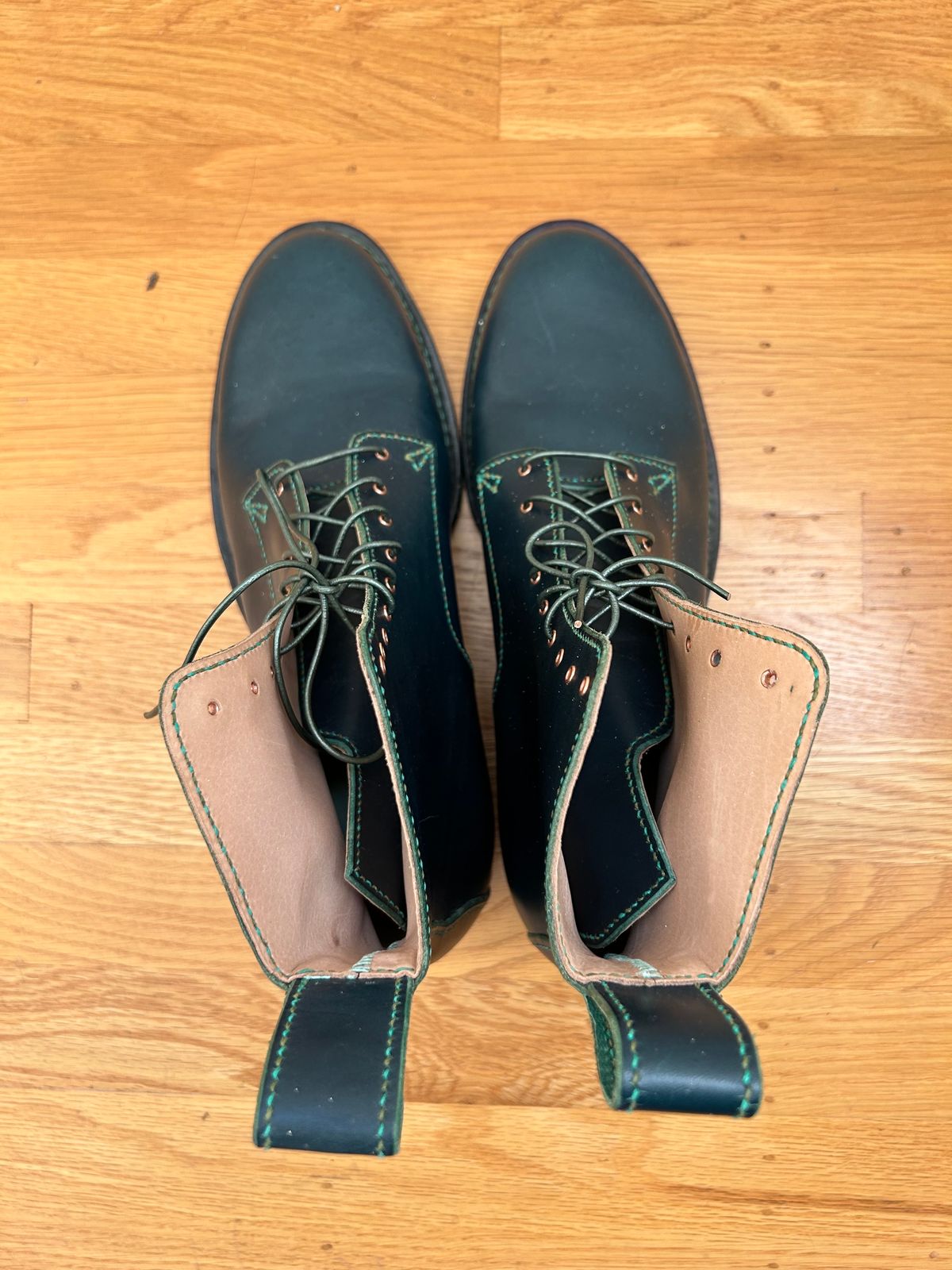 Photo by gittyduncan on November 7, 2023 of the Gitty Duncan Dance boot 001 in MPG Apollo Mediterranean Blue.