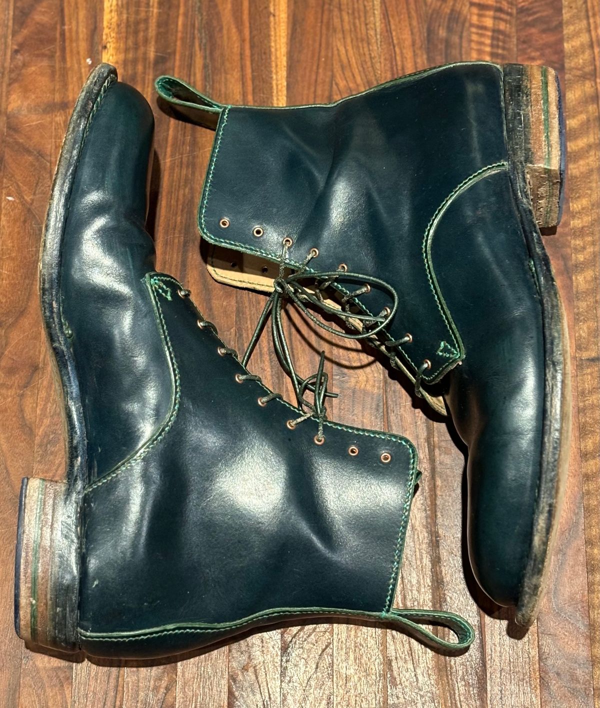Photo by gittyduncan on January 3, 2024 of the Gitty Duncan Dance boot 001 in MPG Apollo Mediterranean Blue.