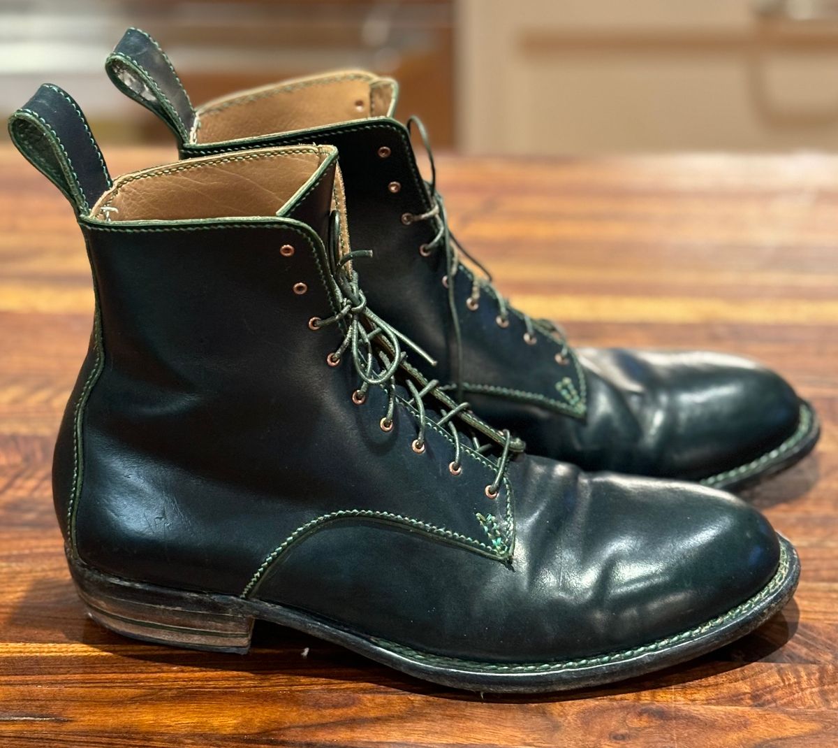 Photo by gittyduncan on January 3, 2024 of the Gitty Duncan Dance boot 001 in MPG Apollo Mediterranean Blue.