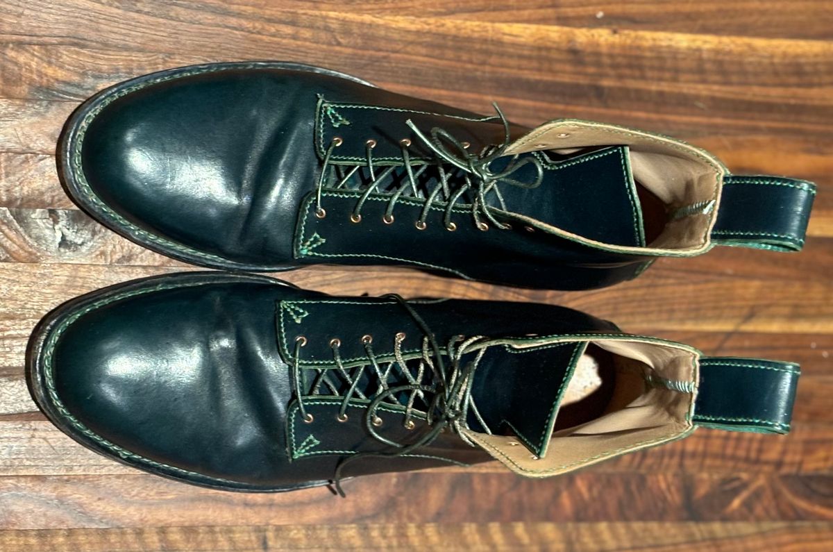 Photo by gittyduncan on January 3, 2024 of the Gitty Duncan Dance boot 001 in MPG Apollo Mediterranean Blue.