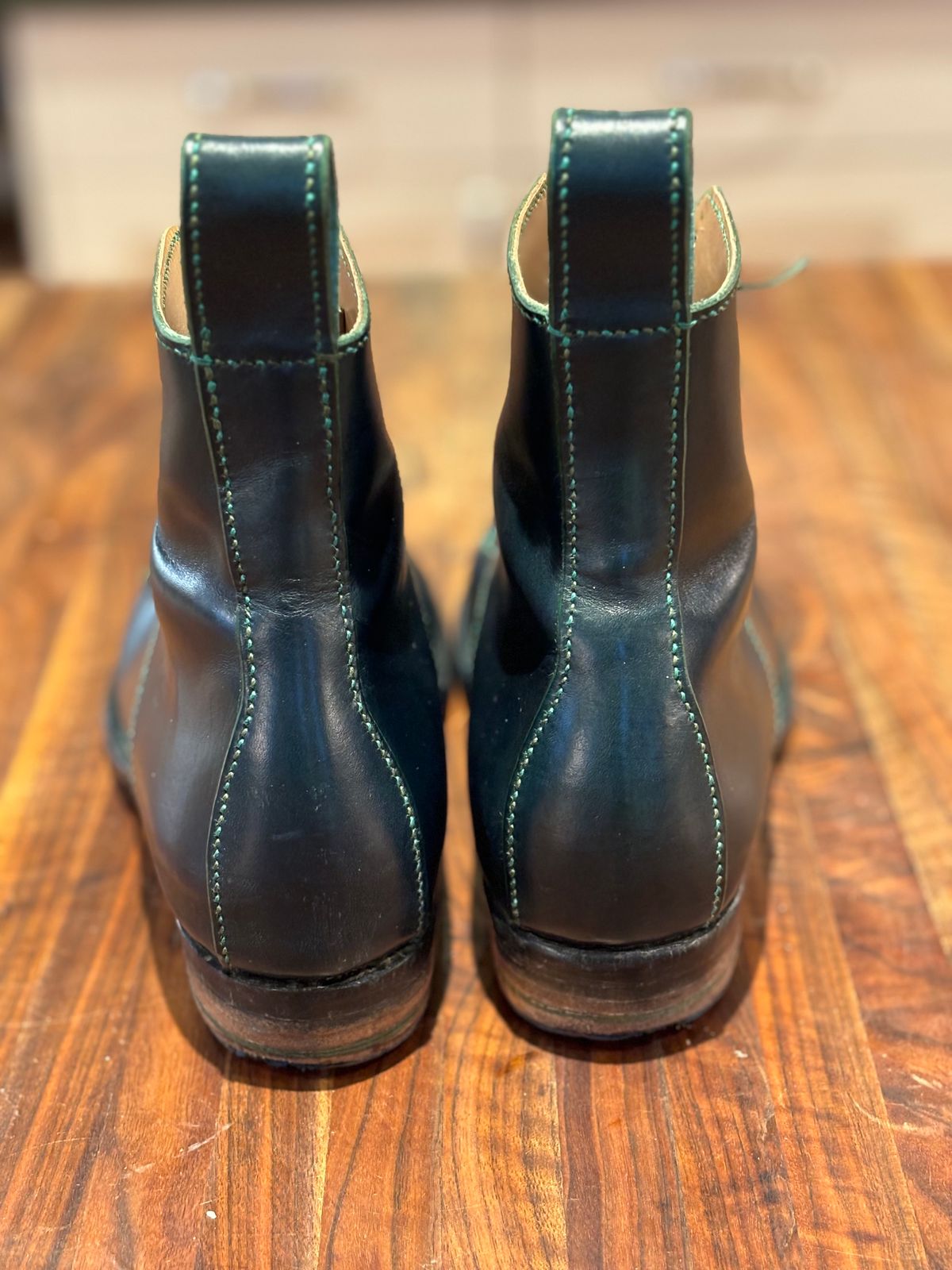 Photo by gittyduncan on February 6, 2024 of the Gitty Duncan Dance boot 001 in MPG Apollo Mediterranean Blue.