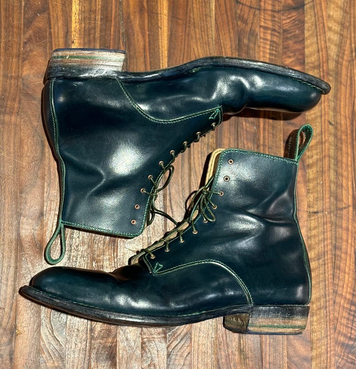 Photo by gittyduncan on February 6, 2024 of the Gitty Duncan Dance boot 001 in MPG Apollo Mediterranean Blue.