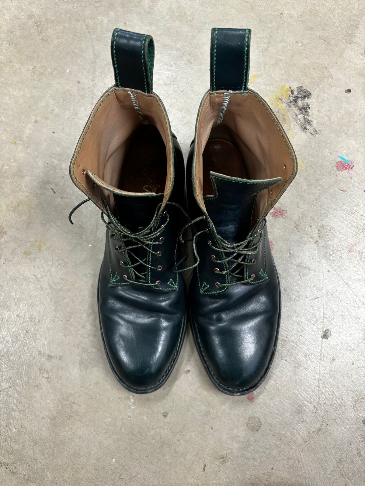 Photo by gittyduncan on March 6, 2024 of the Gitty Duncan Dance boot 001 in MPG Apollo Mediterranean Blue.