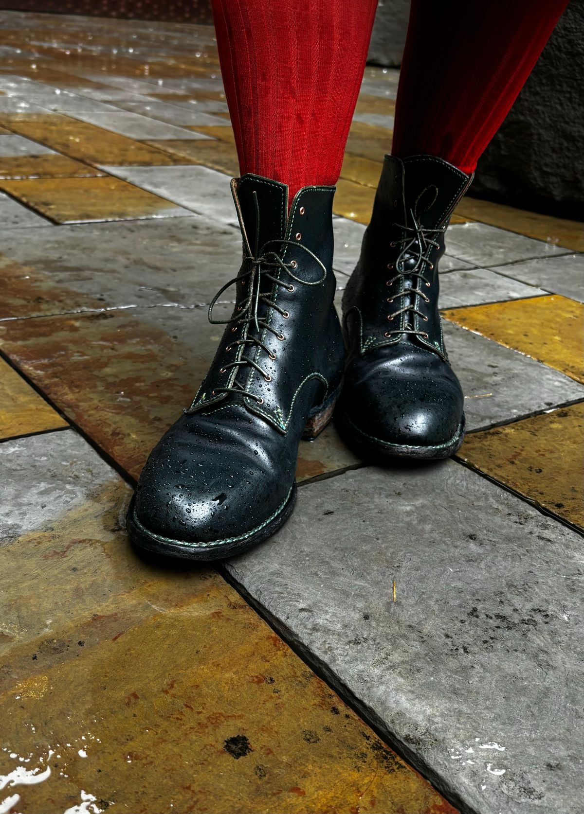 Photo by gittyduncan on March 29, 2024 of the Gitty Duncan Dance boot 001 in MPG Apollo Mediterranean Blue.