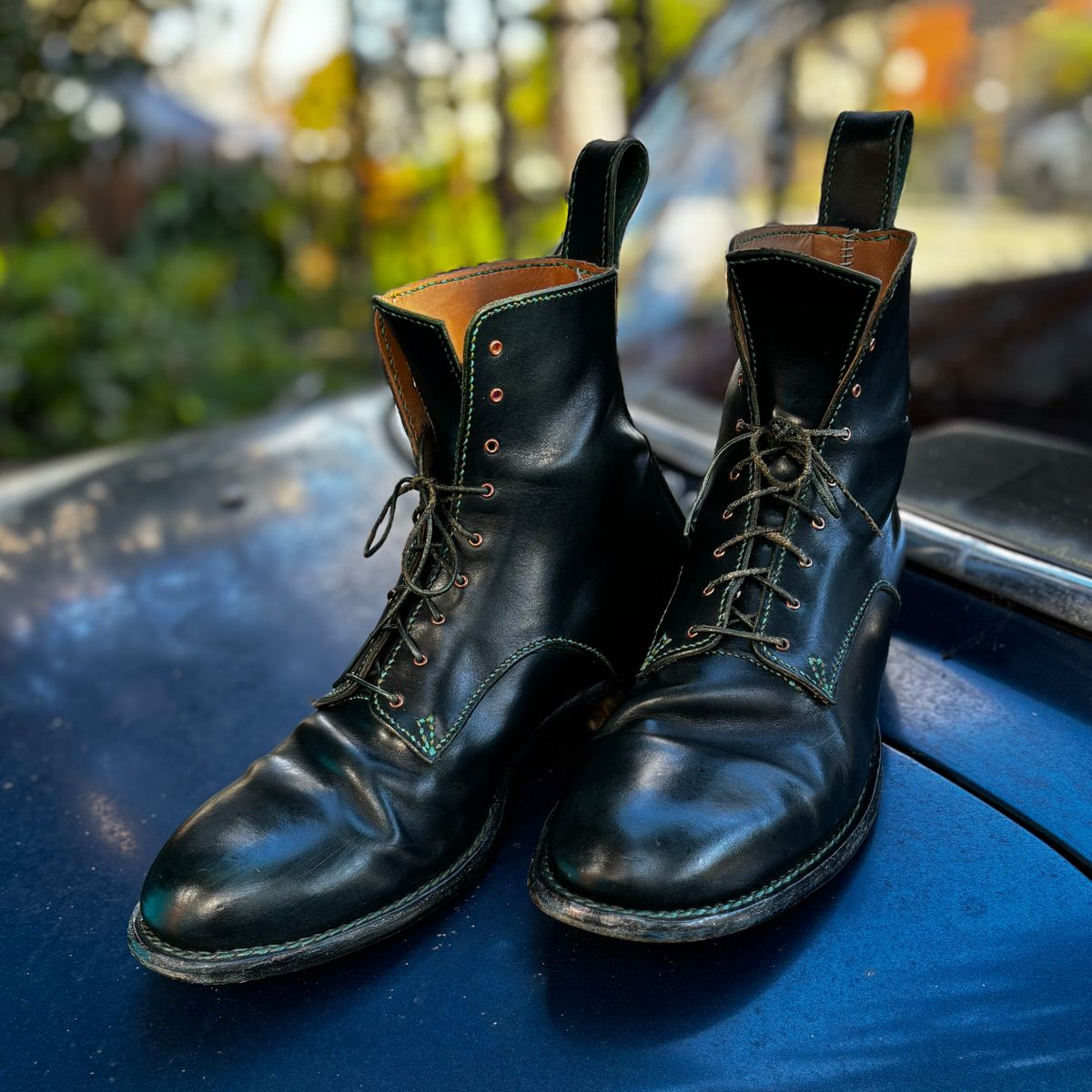 Photo by gittyduncan on April 2, 2024 of the Gitty Duncan Dance boot 001 in MPG Apollo Mediterranean Blue.