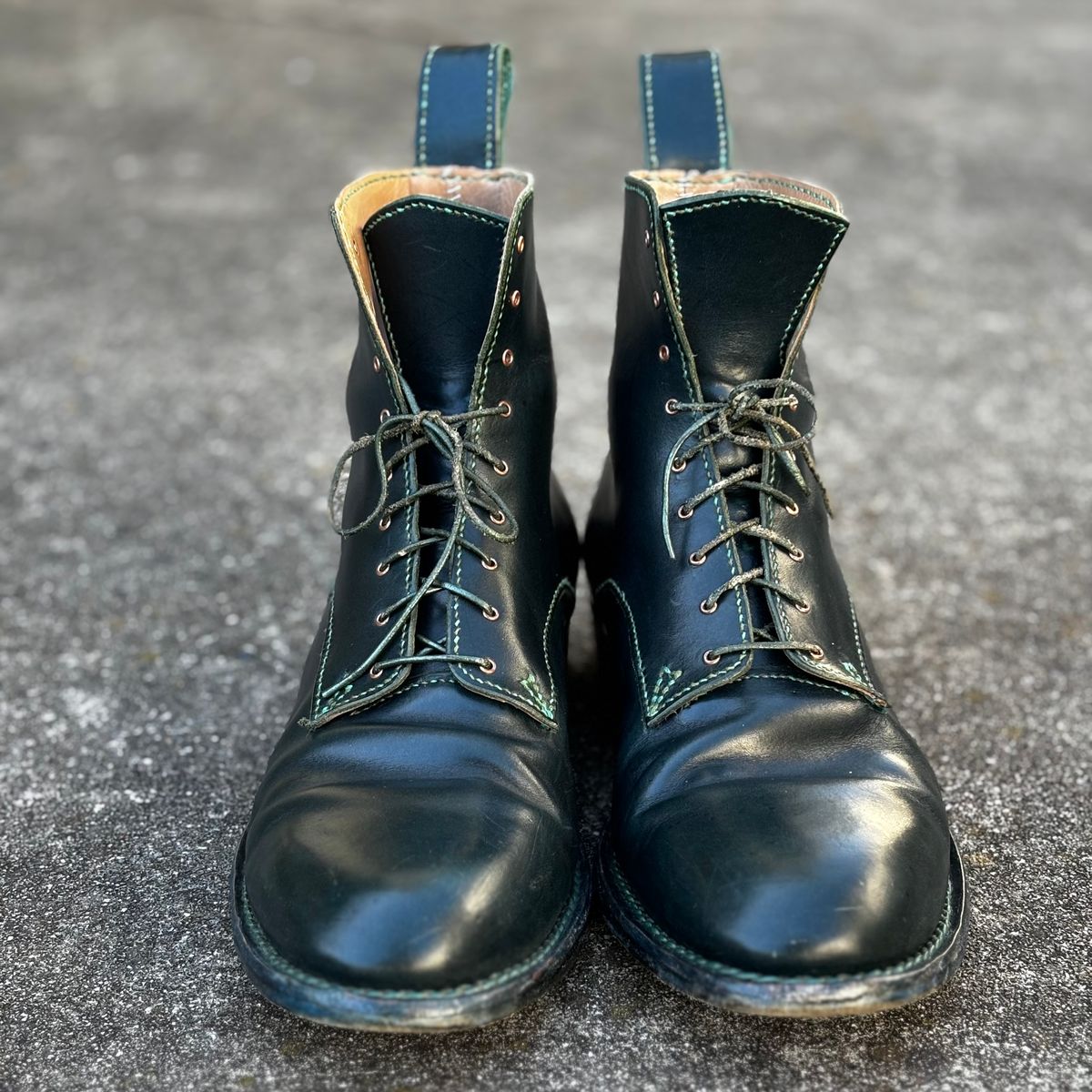 Photo by gittyduncan on April 2, 2024 of the Gitty Duncan Dance boot 001 in MPG Apollo Mediterranean Blue.