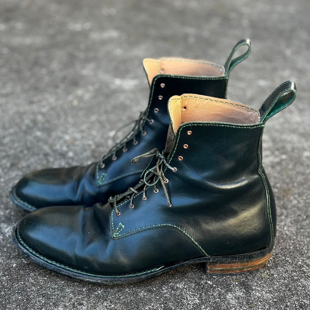Photo by gittyduncan on April 2, 2024 of the Gitty Duncan Dance boot 001 in MPG Apollo Mediterranean Blue.