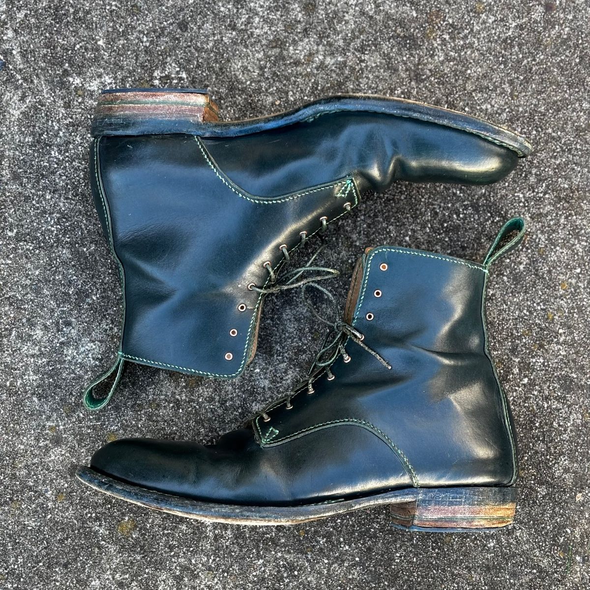 Photo by gittyduncan on April 2, 2024 of the Gitty Duncan Dance boot 001 in MPG Apollo Mediterranean Blue.