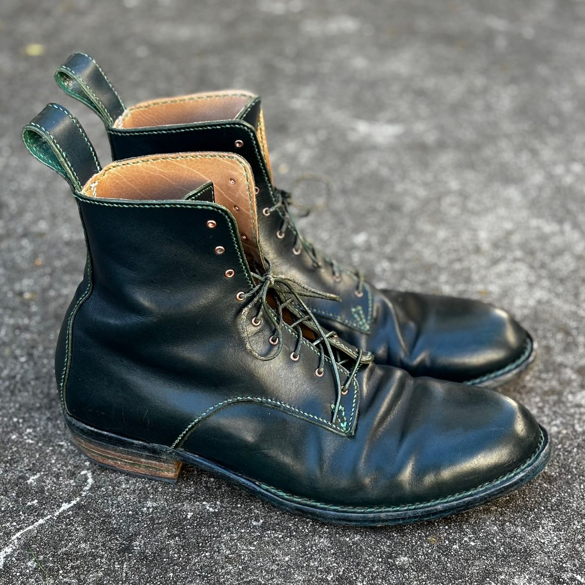 Photo by gittyduncan on April 2, 2024 of the Gitty Duncan Dance boot 001 in MPG Apollo Mediterranean Blue.