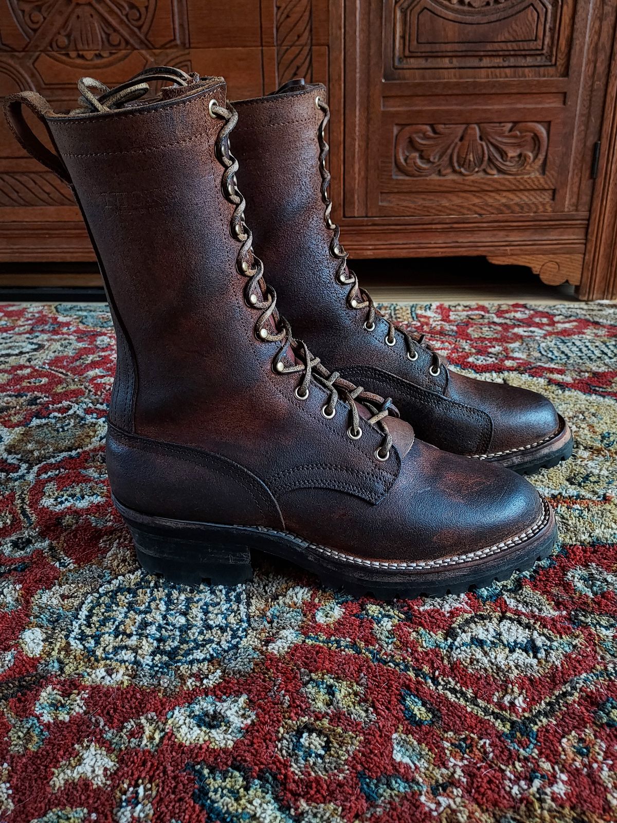 Photo by slow.smooth on April 5, 2023 of the Nicks BuilderPro in Seidel 1964 Brown Roughout.