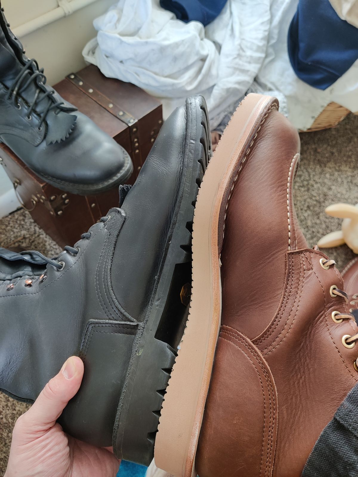 Photo by WhileyRasqual on March 11, 2024 of the Nicks Moc Toe in Seidel 1964 Brown.