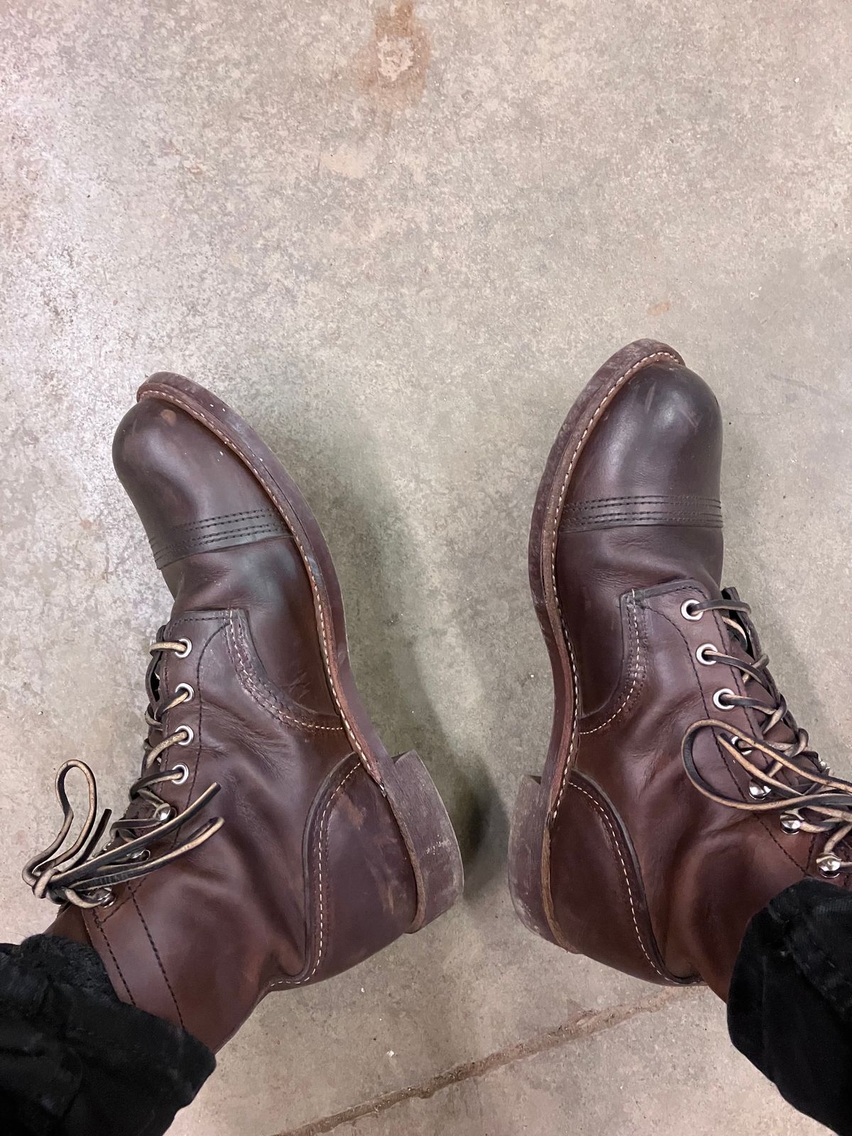 Photo by Triumph865 on June 8, 2022 of the Red Wing Iron Ranger in S.B. Foot Amber Harness.