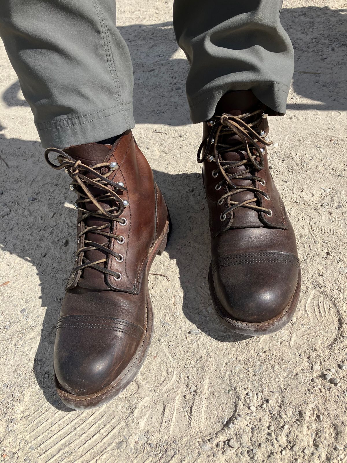 Photo by Triumph865 on October 8, 2022 of the Red Wing Iron Ranger in S.B. Foot Amber Harness.