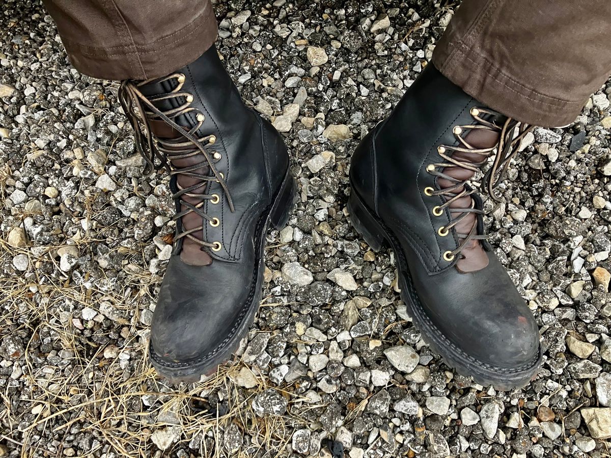 Photo by Triumph865 on October 16, 2023 of the Frank's Boots The Patriot in Seidel Black Oil Tan.