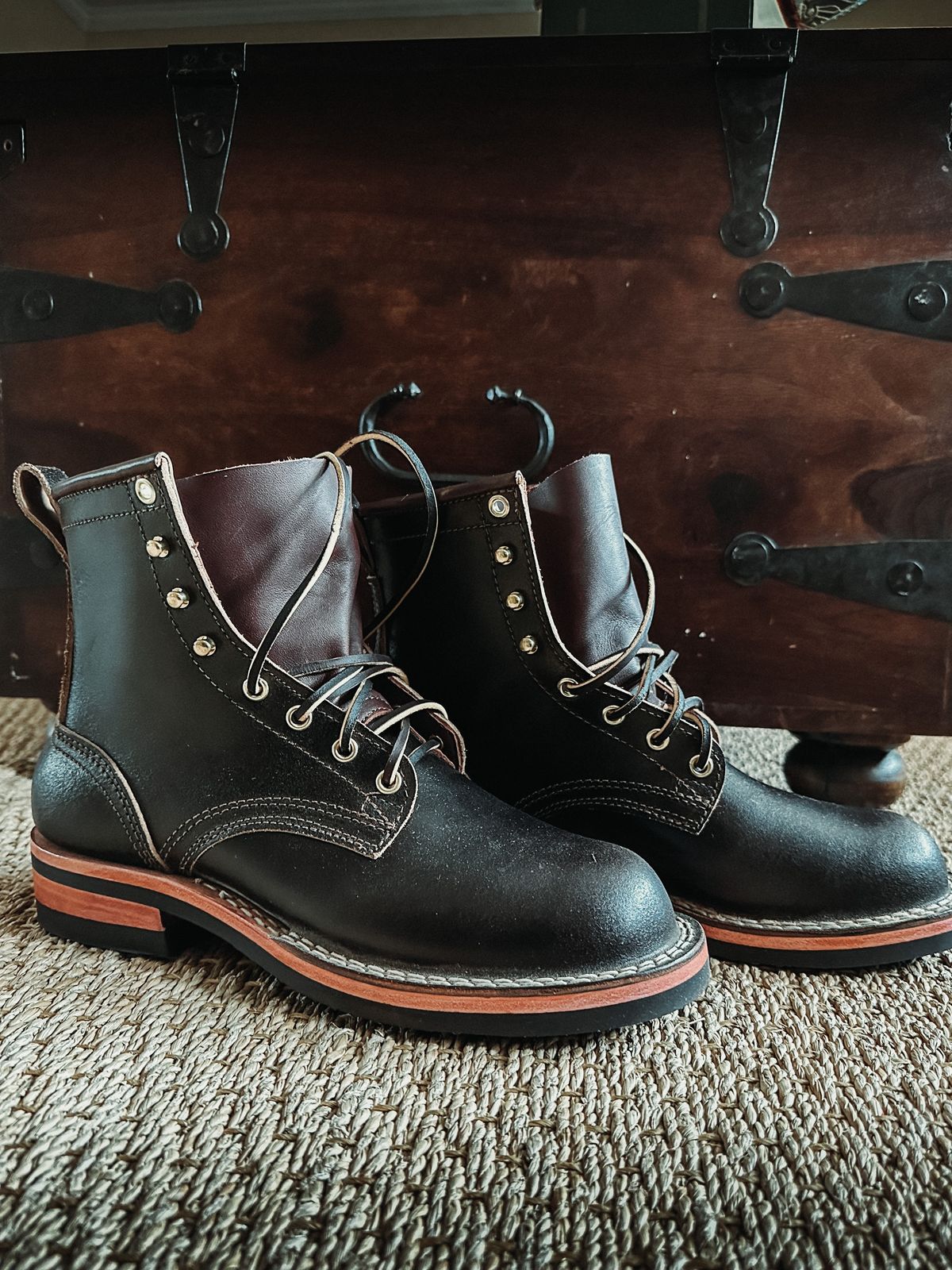 Photo by urban_spelunking on January 17, 2023 of the Nicks Falcon in Horween Brown Waxed Flesh.