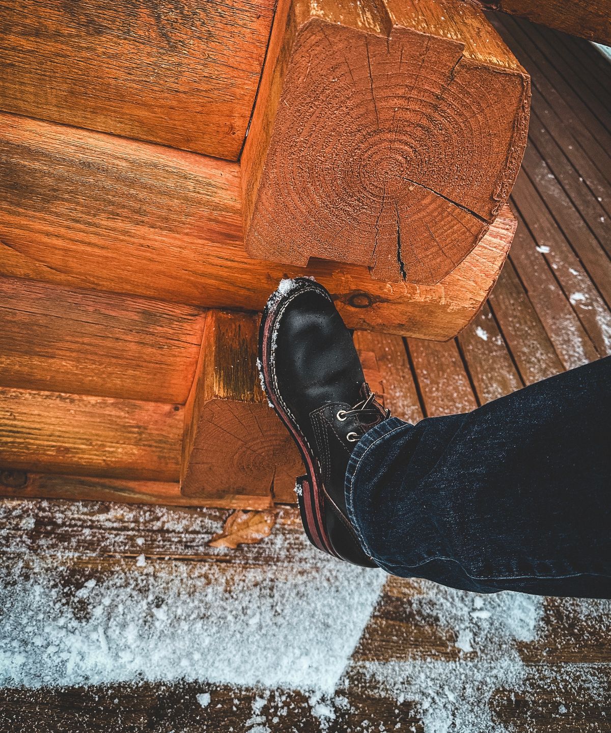 Photo by urban_spelunking on November 9, 2023 of the Nicks Falcon in Horween Brown Waxed Flesh.