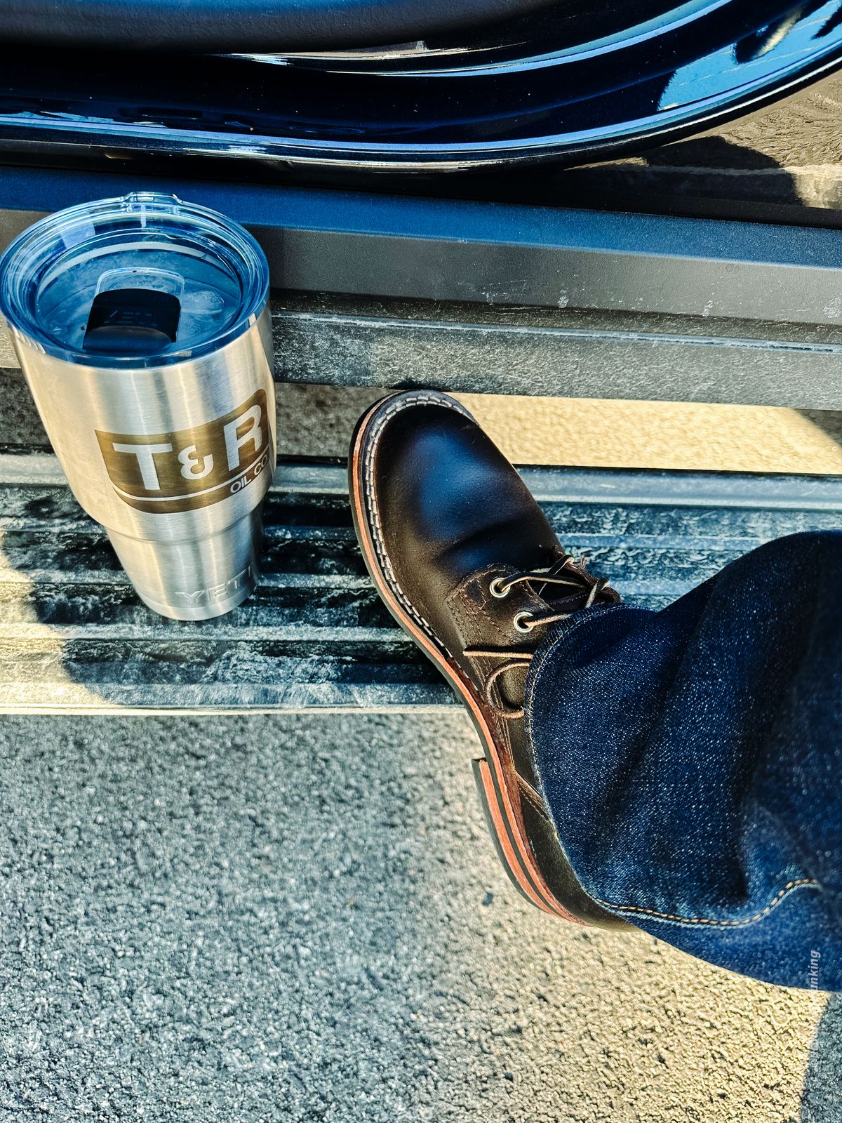 Photo by urban_spelunking on December 4, 2023 of the Nicks Falcon in Horween Brown Waxed Flesh.