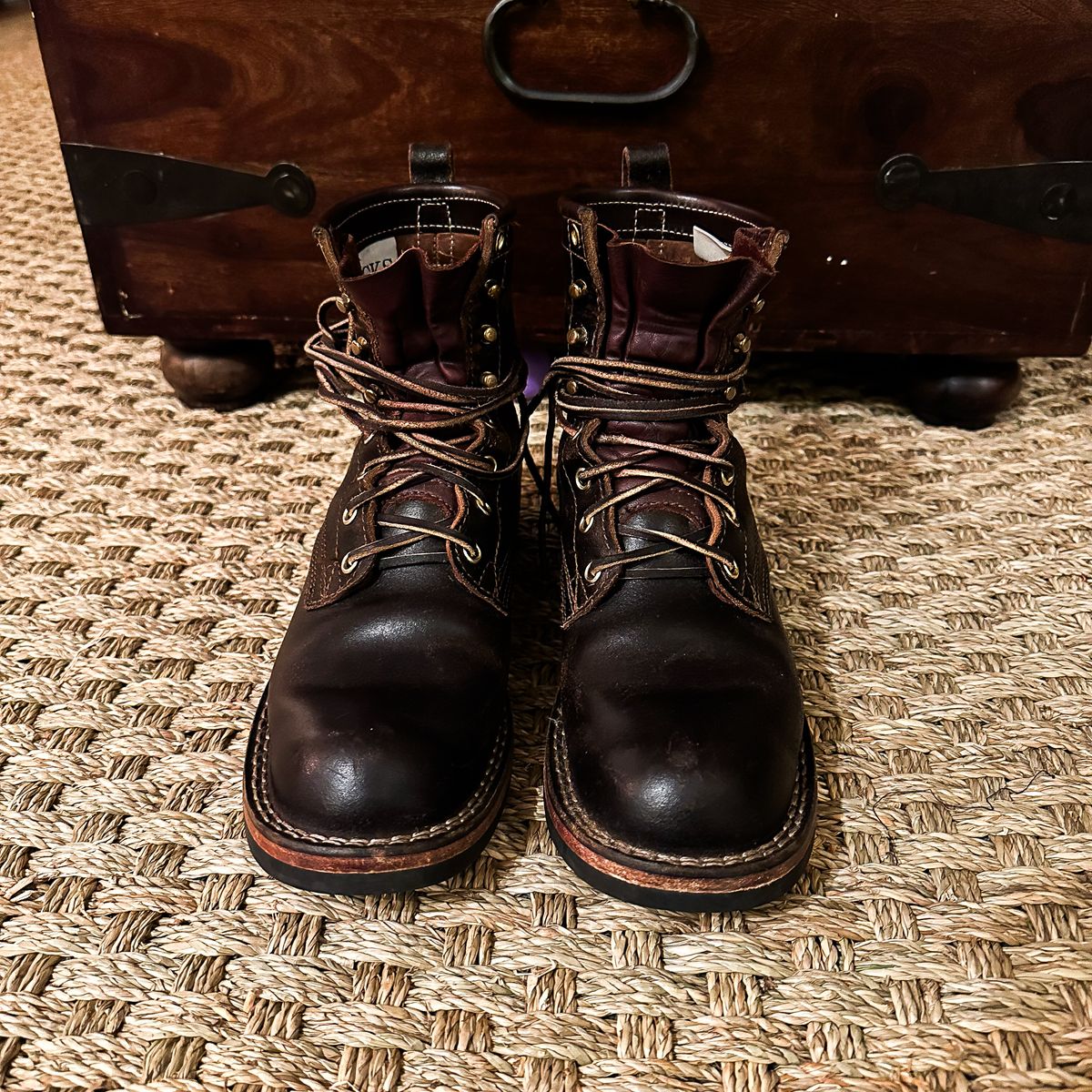 Photo by urban_spelunking on January 5, 2024 of the Nicks Falcon in Horween Brown Waxed Flesh.
