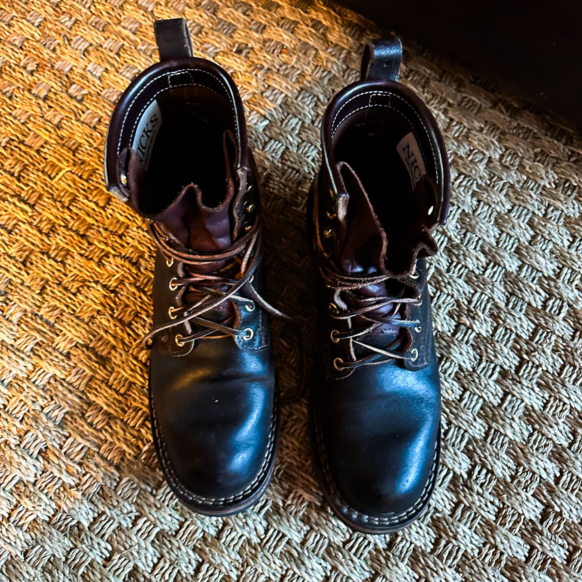 Photo by urban_spelunking on February 5, 2024 of the Nicks Falcon in Horween Brown Waxed Flesh.