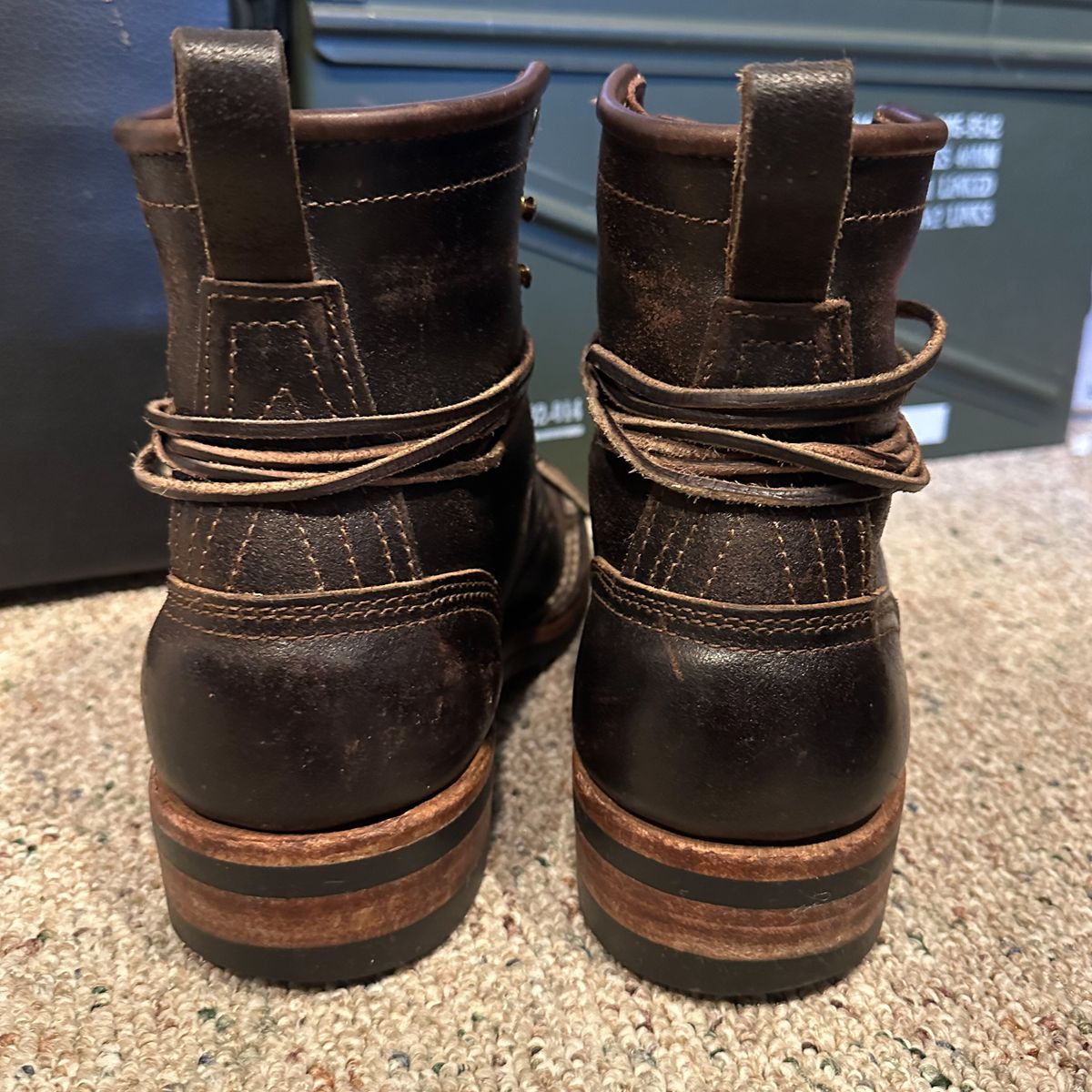 Photo by urban_spelunking on March 2, 2024 of the Nicks Falcon in Horween Brown Waxed Flesh.