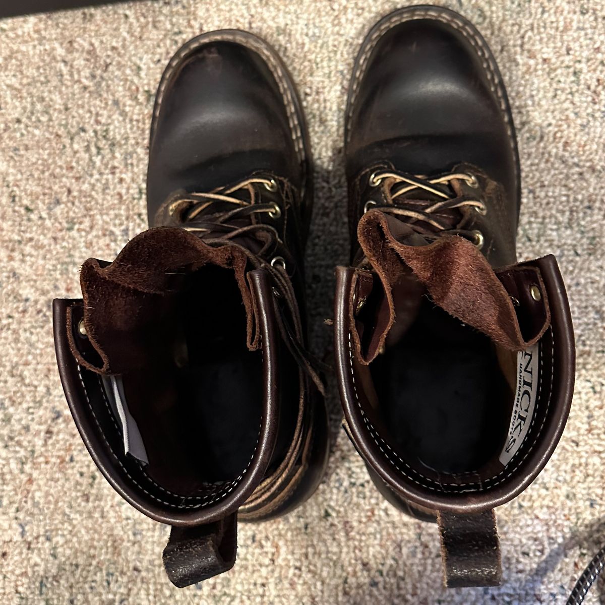 Photo by urban_spelunking on March 2, 2024 of the Nicks Falcon in Horween Brown Waxed Flesh.