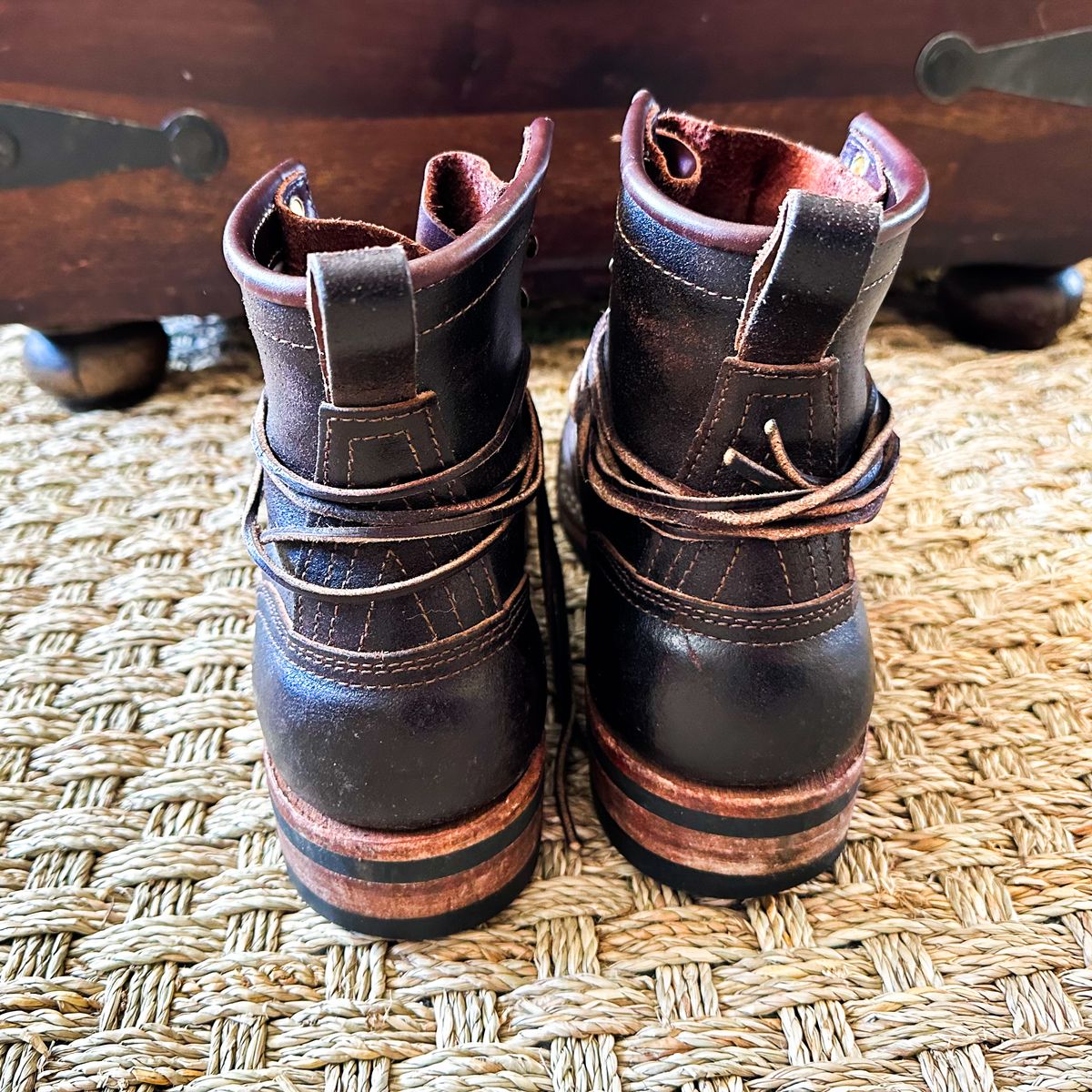 Photo by urban_spelunking on April 5, 2024 of the Nicks Falcon in Horween Brown Waxed Flesh.