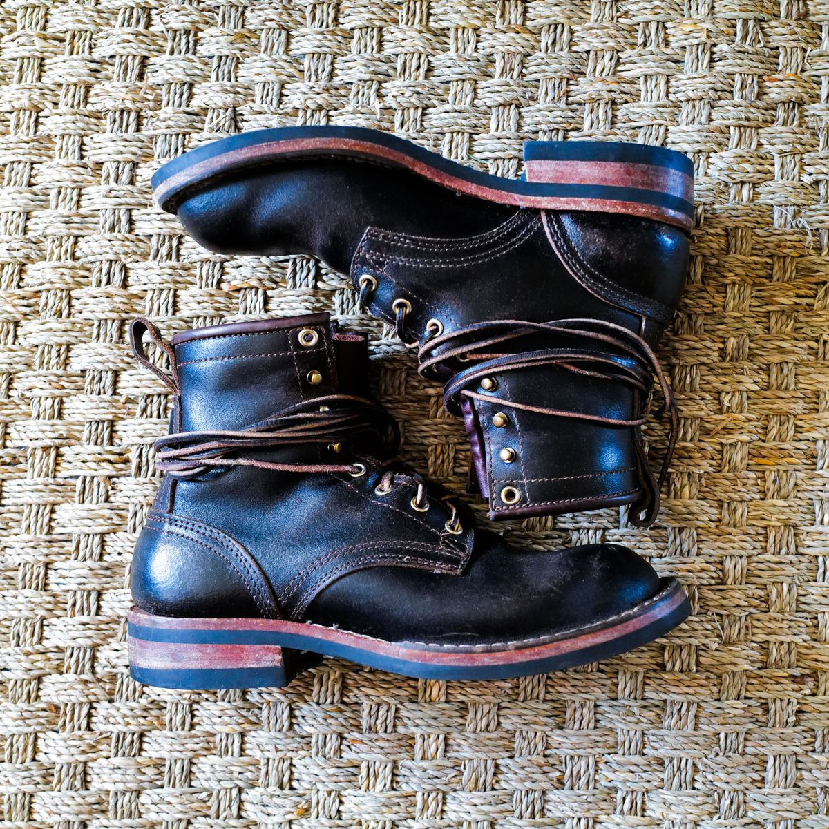 Photo by urban_spelunking on April 5, 2024 of the Nicks Falcon in Horween Brown Waxed Flesh.