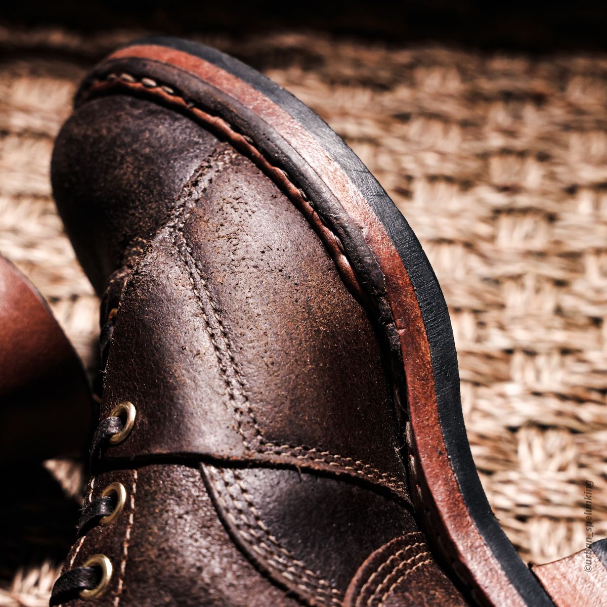 Photo by urban_spelunking on April 5, 2026 of the White's x Division Road LTT Lineman 350 in Horween Olive Waxed Flesh.