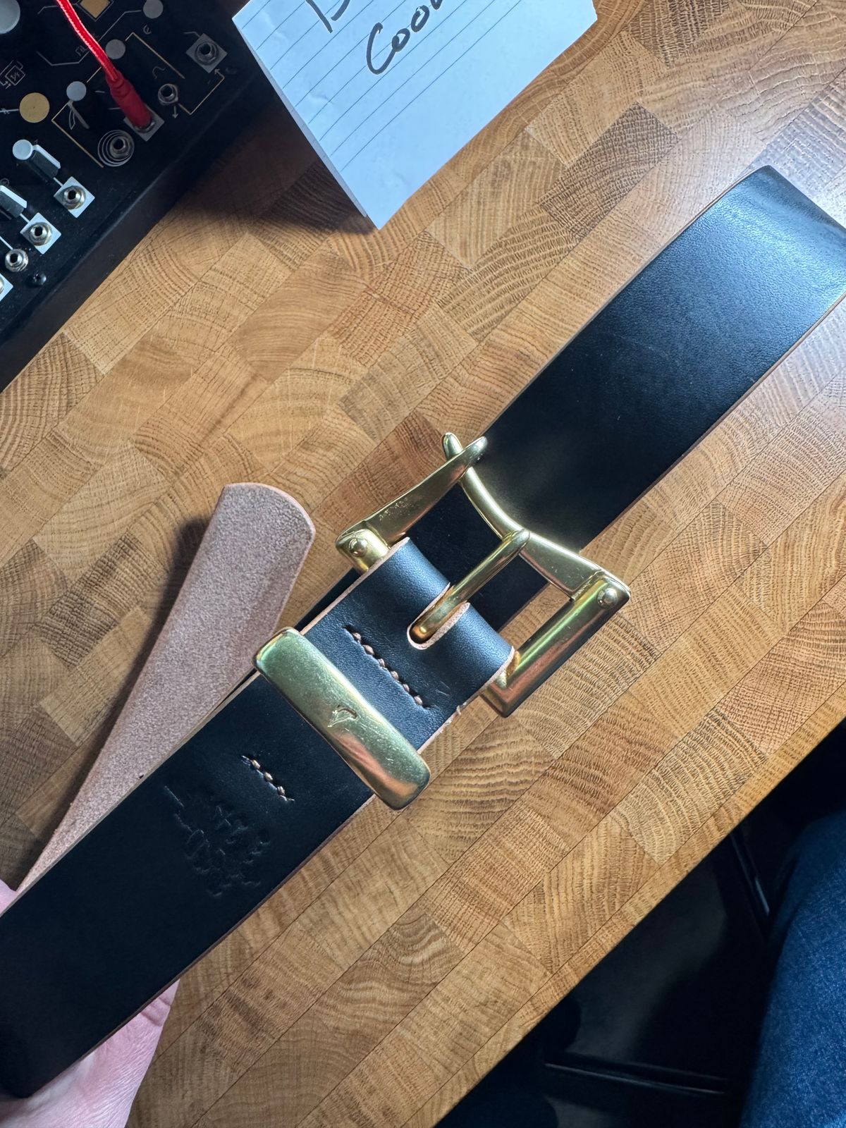 Photo by urban_spelunking on November 1, 2025 of the Pigeon Tree 1.5” Quick Release Belt in Klondike Black Teacore.