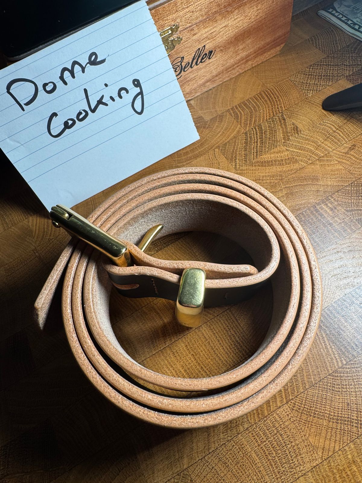 Photo by urban_spelunking on November 1, 2025 of the Pigeon Tree 1.5” Quick Release Belt in Klondike Black Teacore.