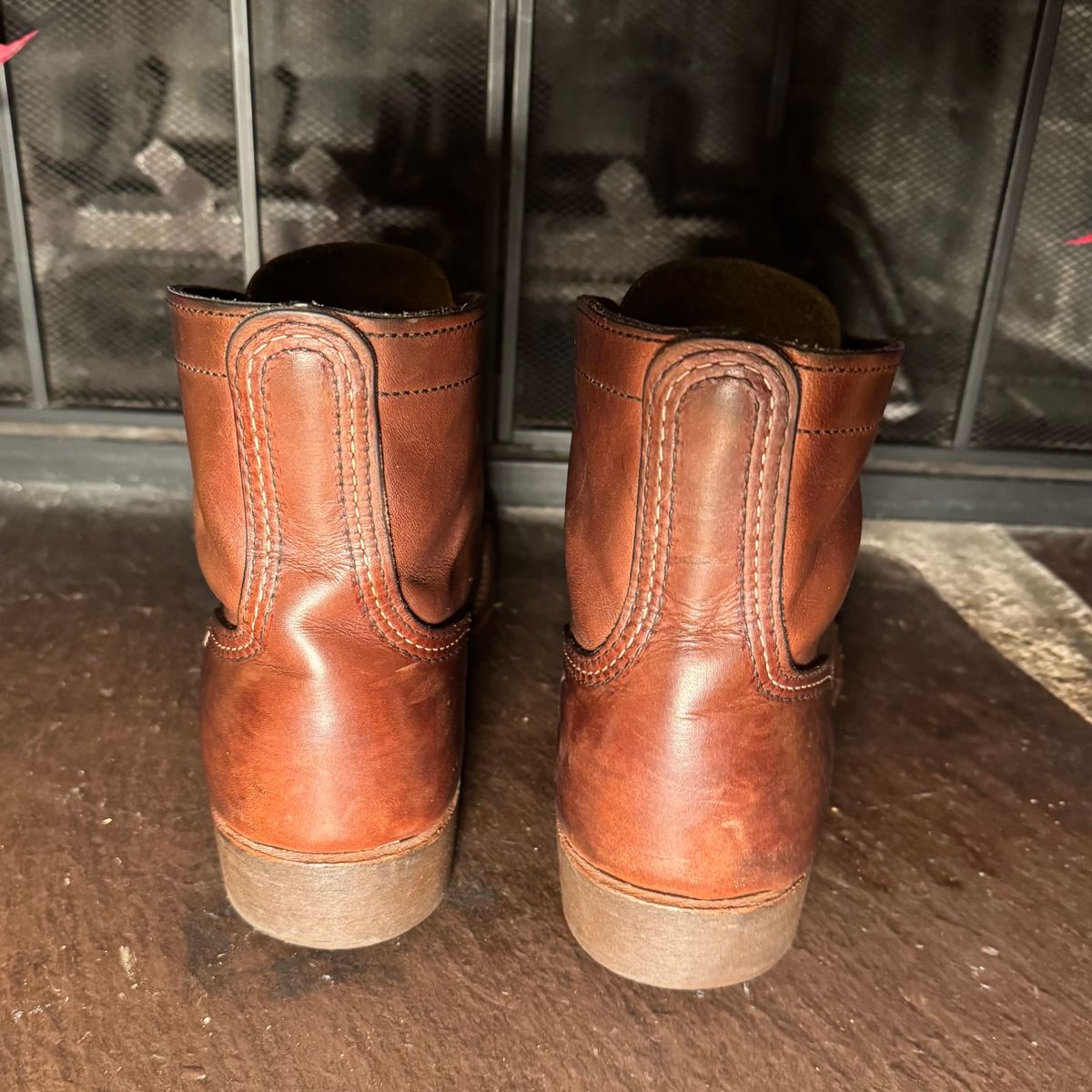 Photo by urban_spelunking on December 3, 2025 of the Red Wing Iron Ranger in S.B. Foot Amber Harness.