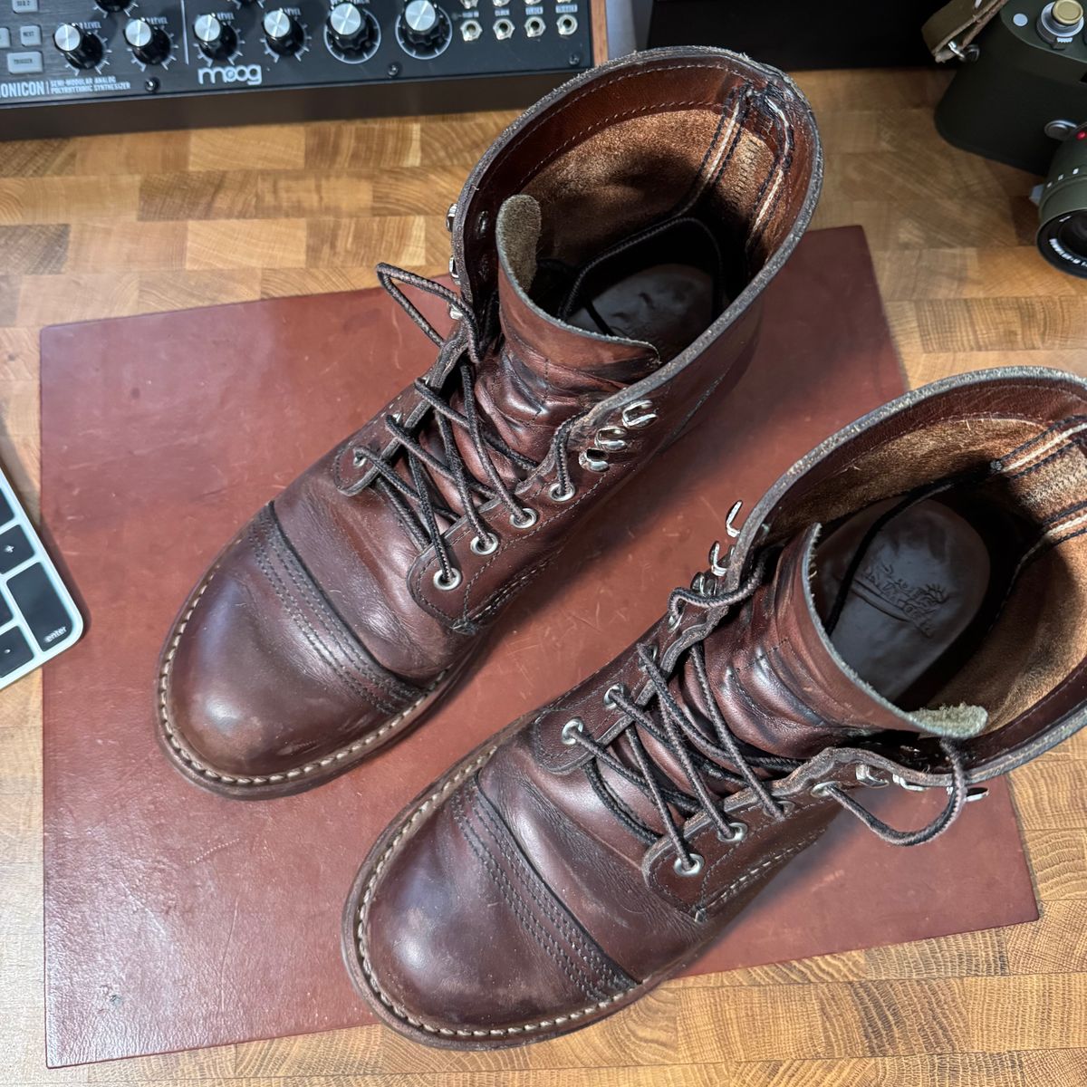 Photo by urban_spelunking on January 4, 2026 of the Red Wing Iron Ranger in S.B. Foot Amber Harness.