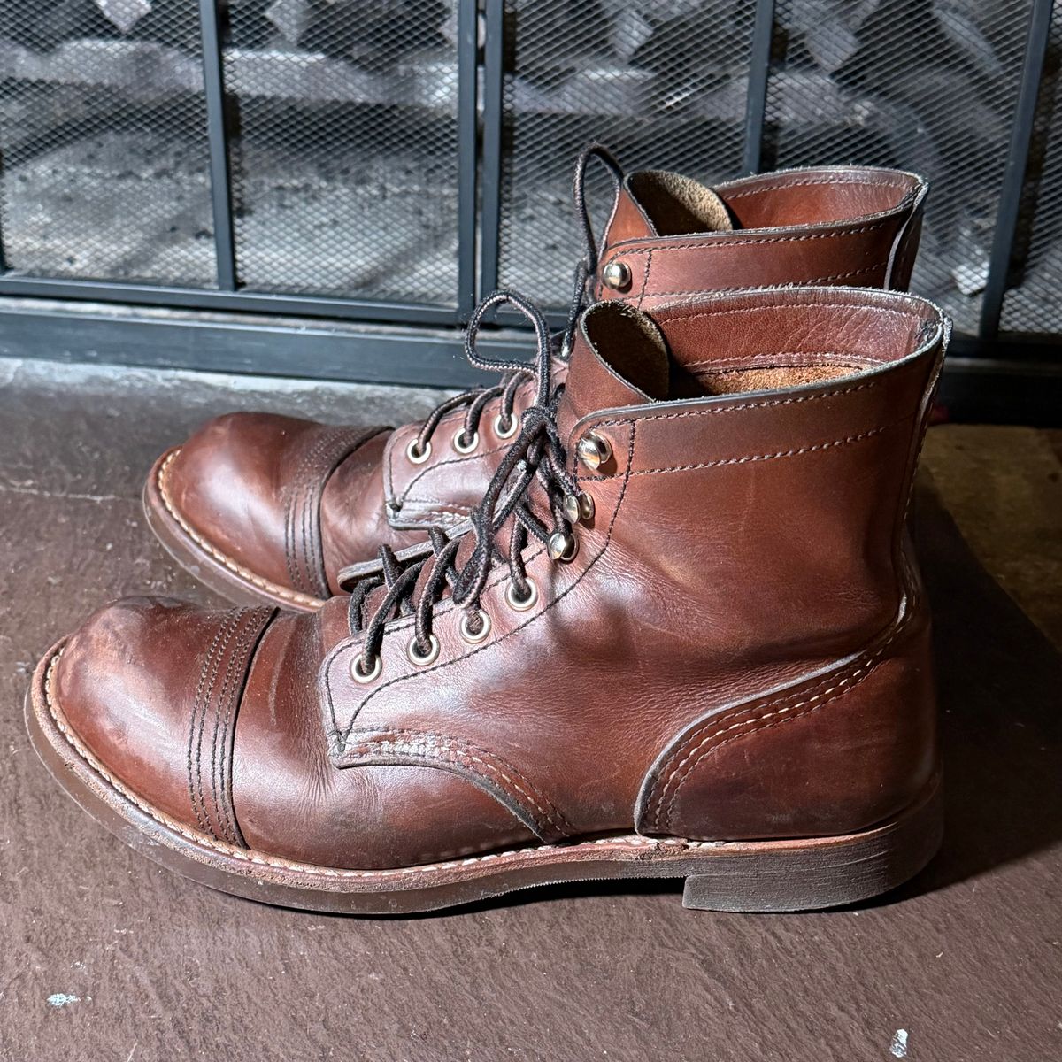 Photo by urban_spelunking on February 3, 2026 of the Red Wing Iron Ranger in S.B. Foot Amber Harness.